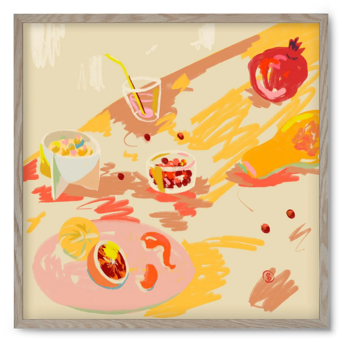 ORANGE AND PINK FRUIT - artbridge