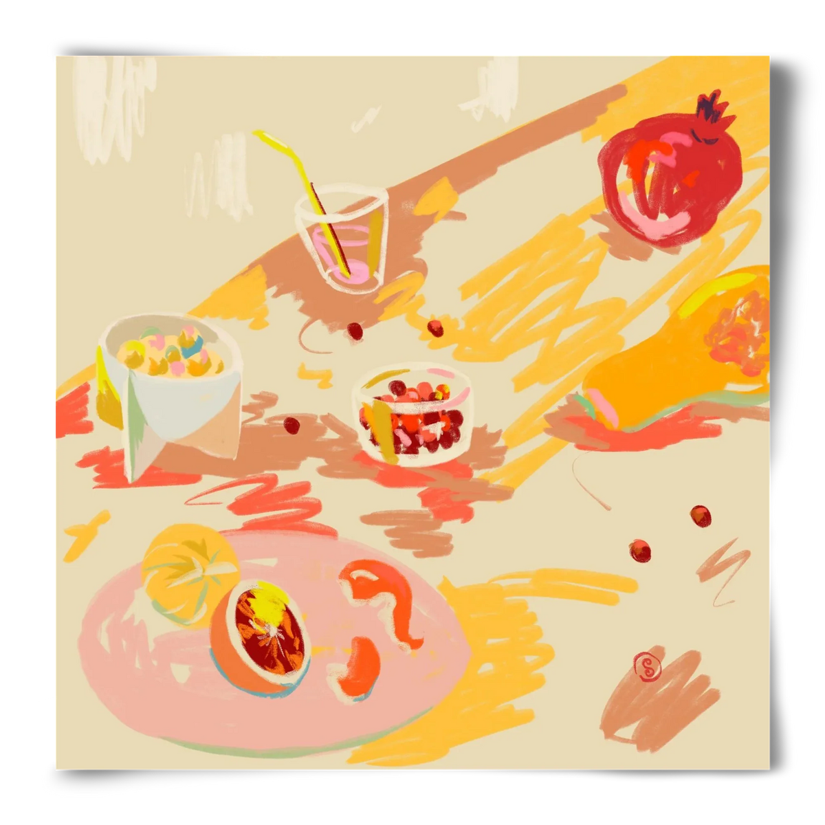 ORANGE AND PINK FRUIT - artbridge