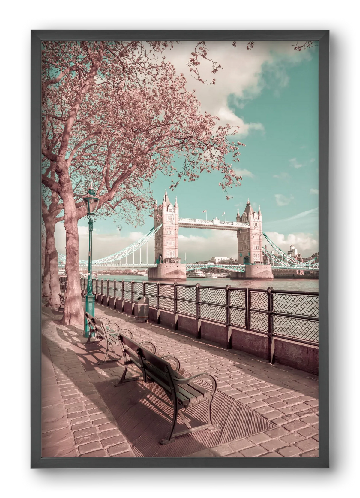 LONDON Thames Riverside & Tower Bridge | urban vintage style - artbridge