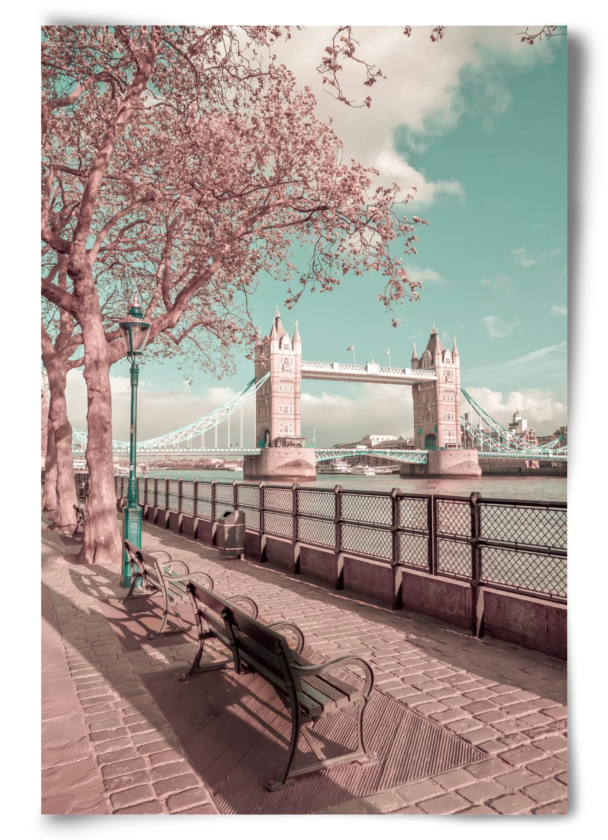 LONDON Thames Riverside & Tower Bridge | urban vintage style - artbridge
