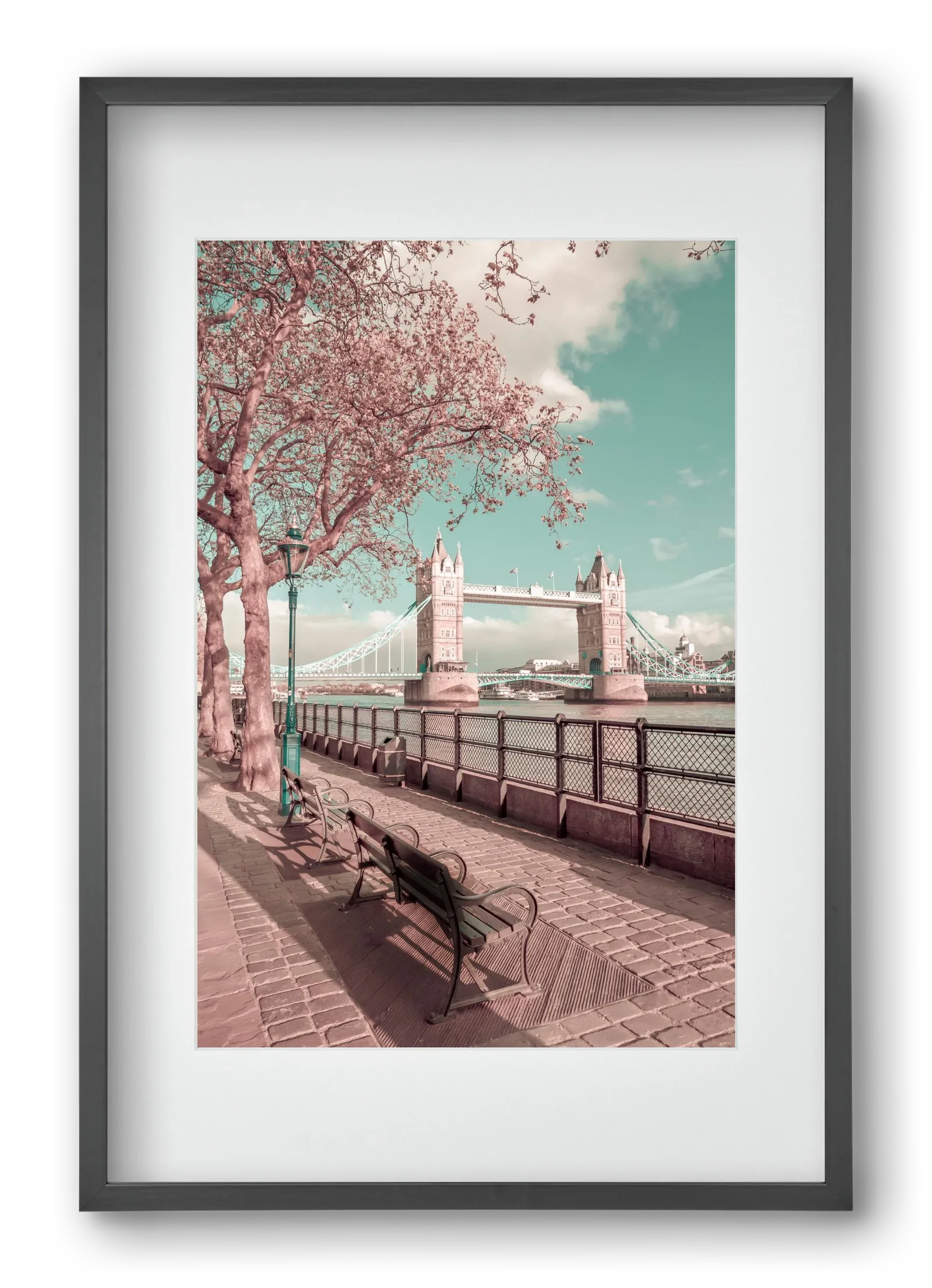 LONDON Thames Riverside & Tower Bridge | urban vintage style - artbridge
