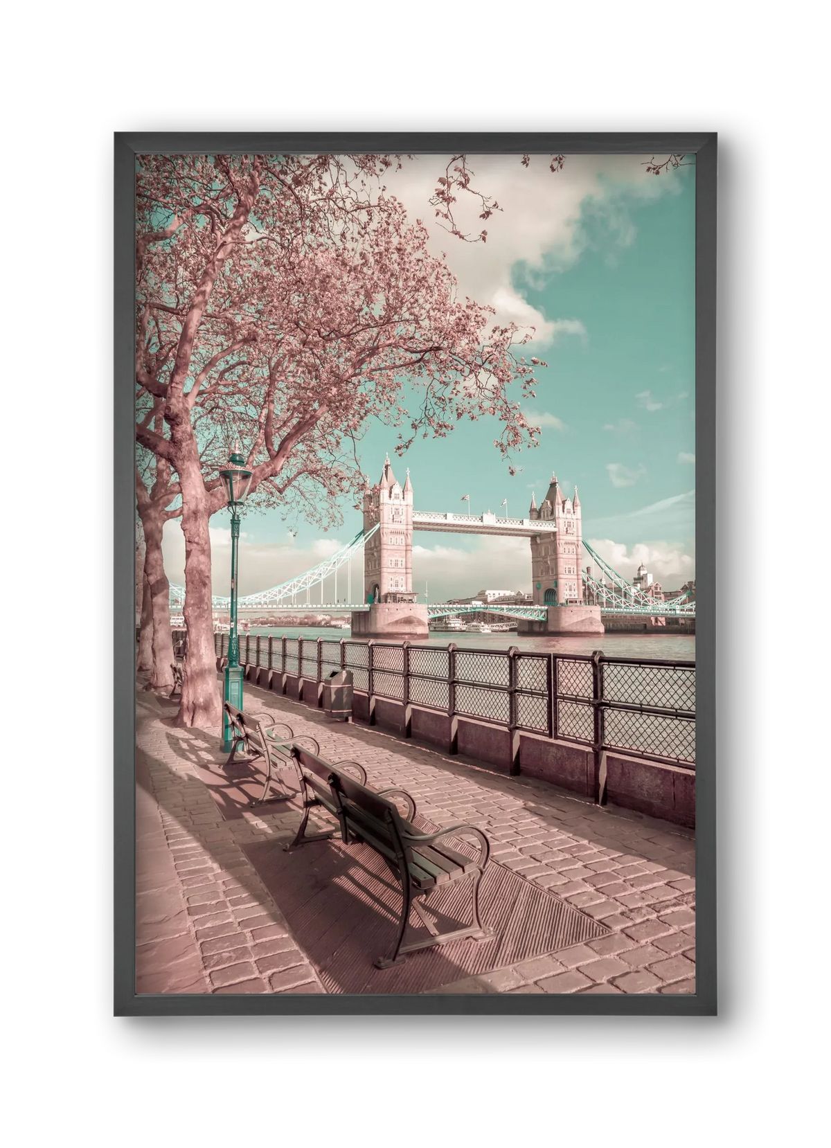 LONDON Thames Riverside & Tower Bridge | urban vintage style - artbridge