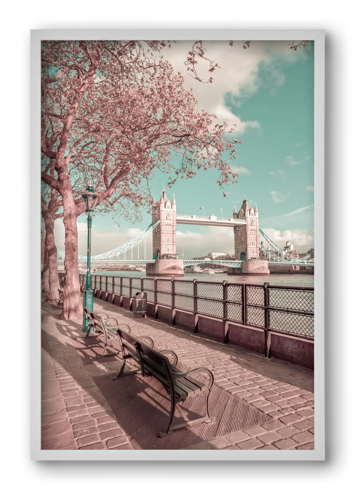 LONDON Thames Riverside & Tower Bridge | urban vintage style - artbridge