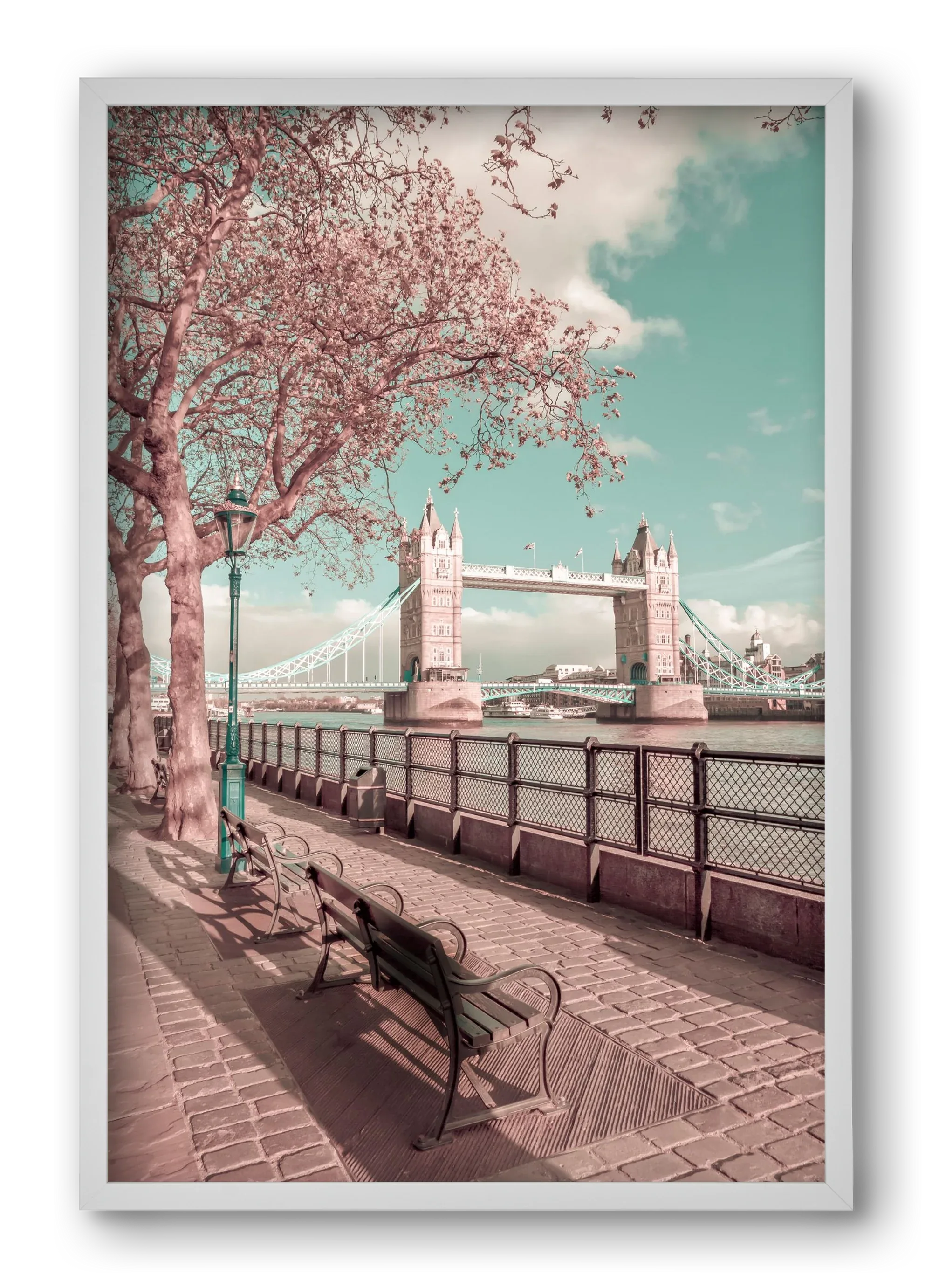 LONDON Thames Riverside & Tower Bridge | urban vintage style - artbridge