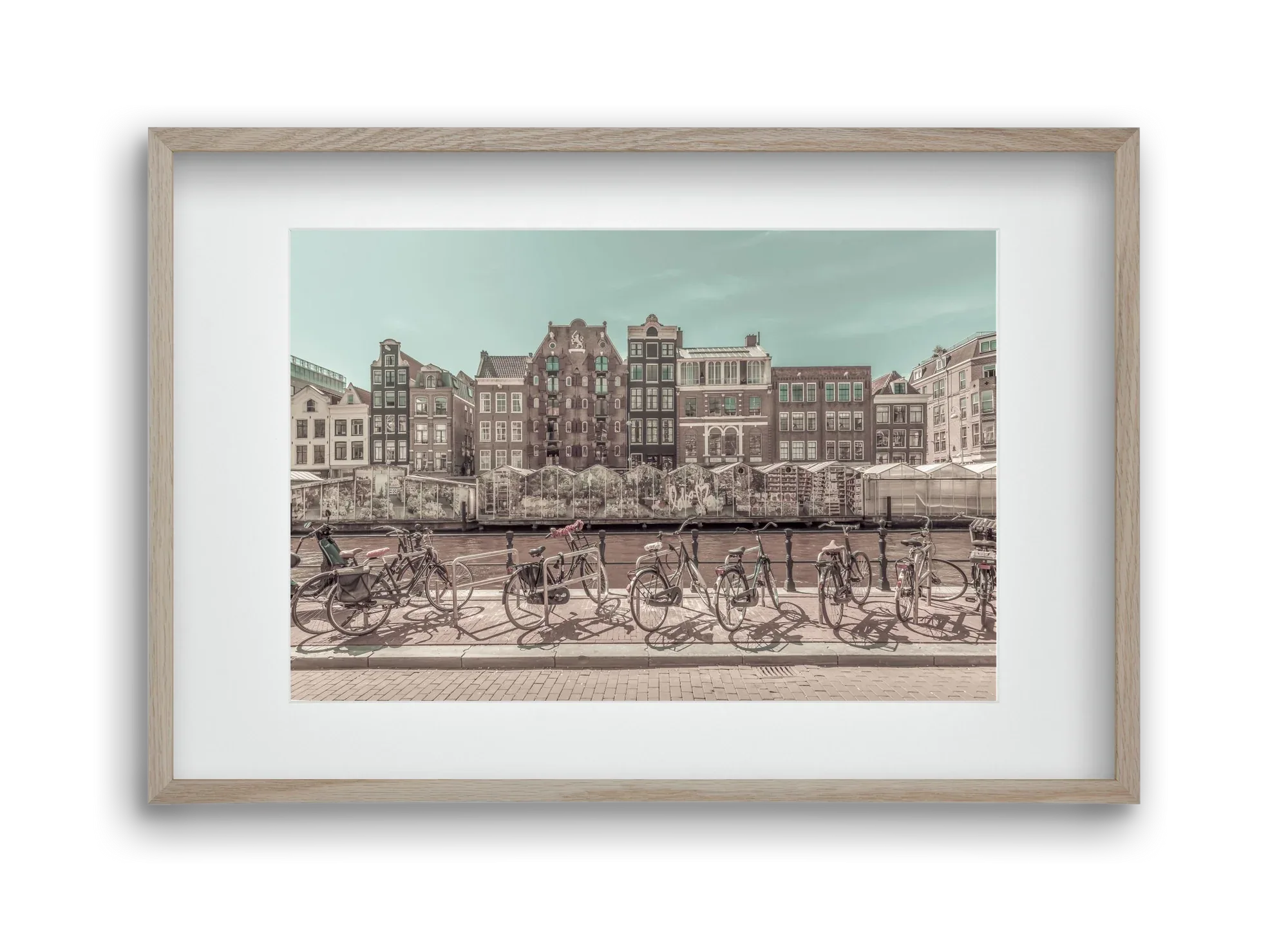 AMSTERDAM Singel Canal with Flower Market | urban vintage style - artbridge