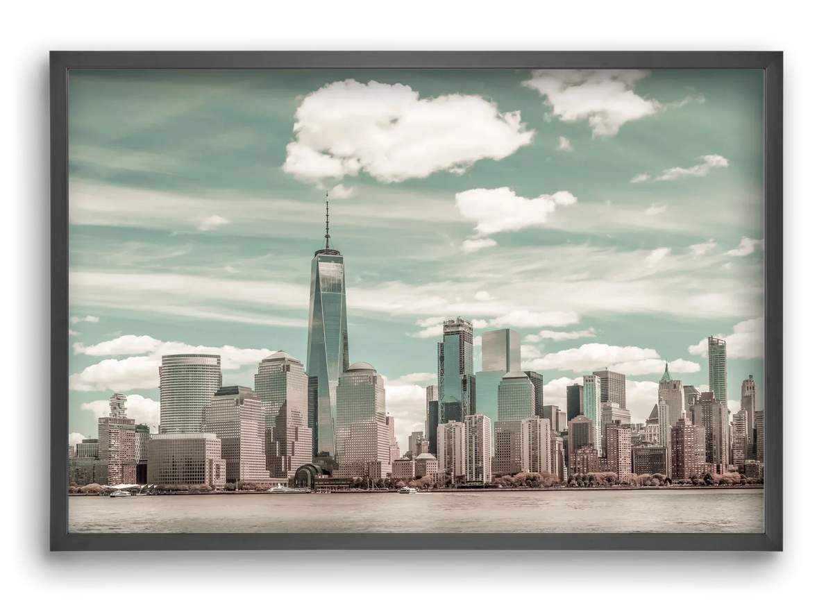 NEW YORK CITY Manhattan Skyline & Hudson River | urban vintage s - artbridge