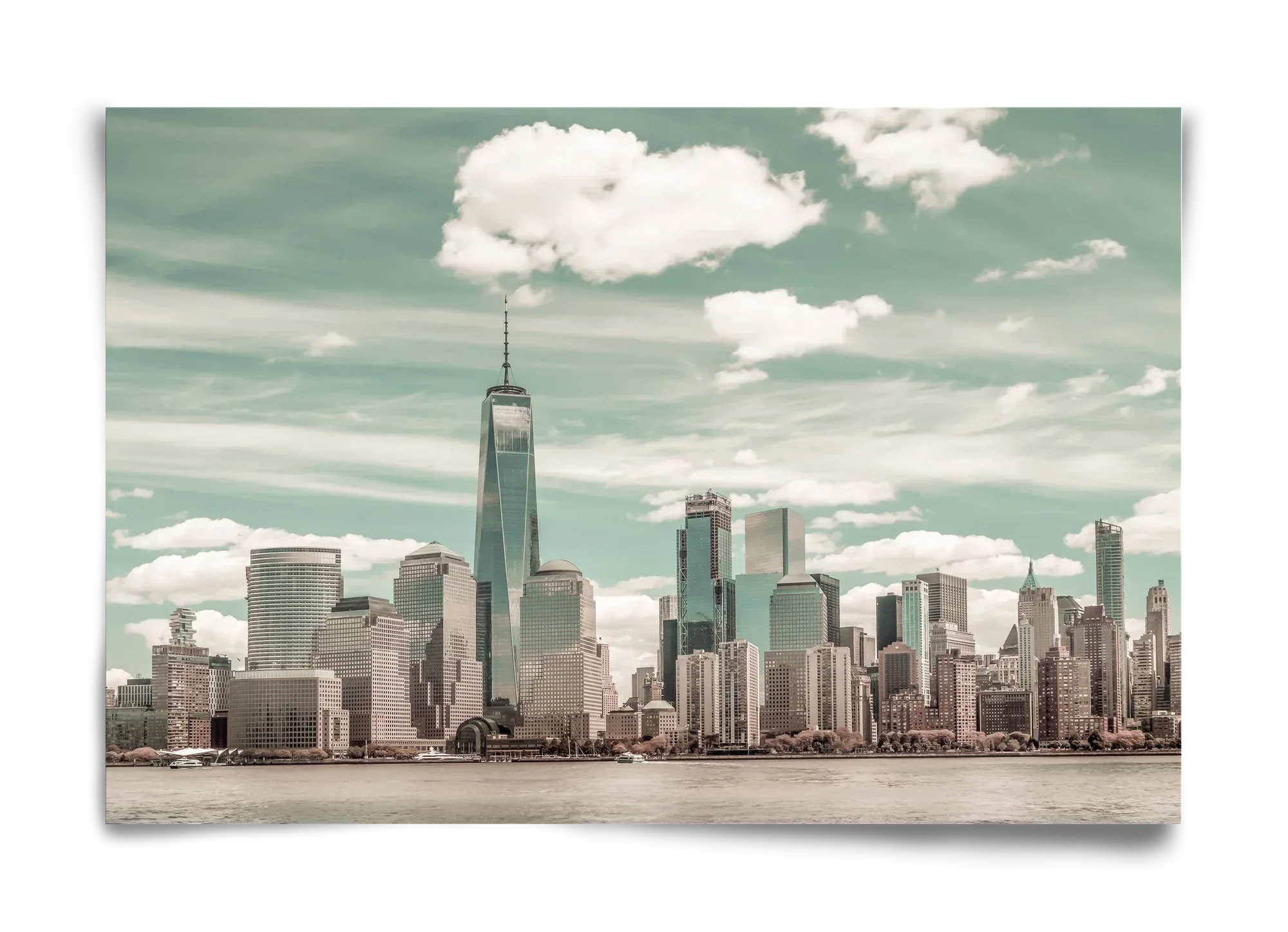 NEW YORK CITY Manhattan Skyline & Hudson River | urban vintage s - artbridge