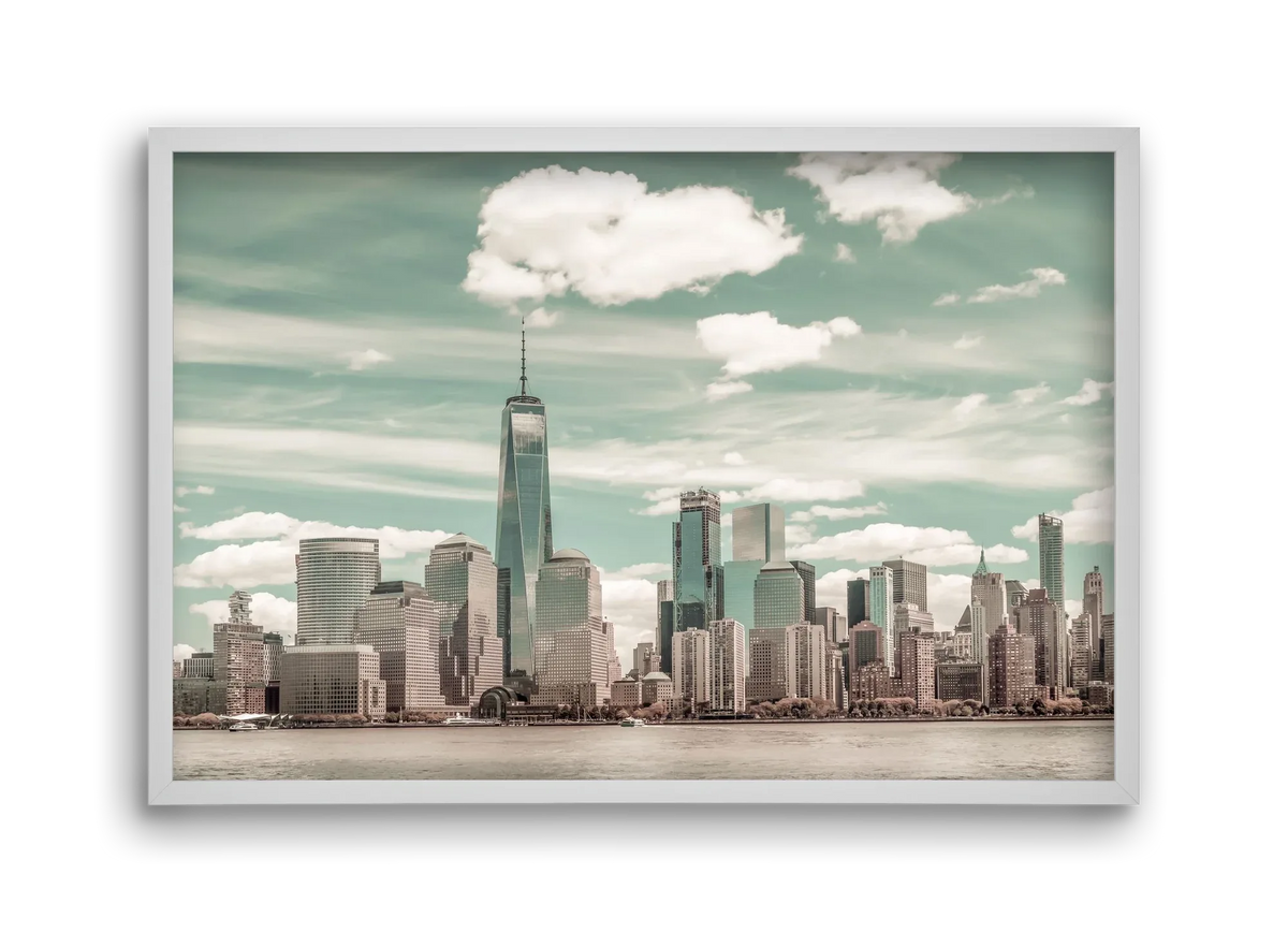 NEW YORK CITY Manhattan Skyline & Hudson River | urban vintage s - artbridge