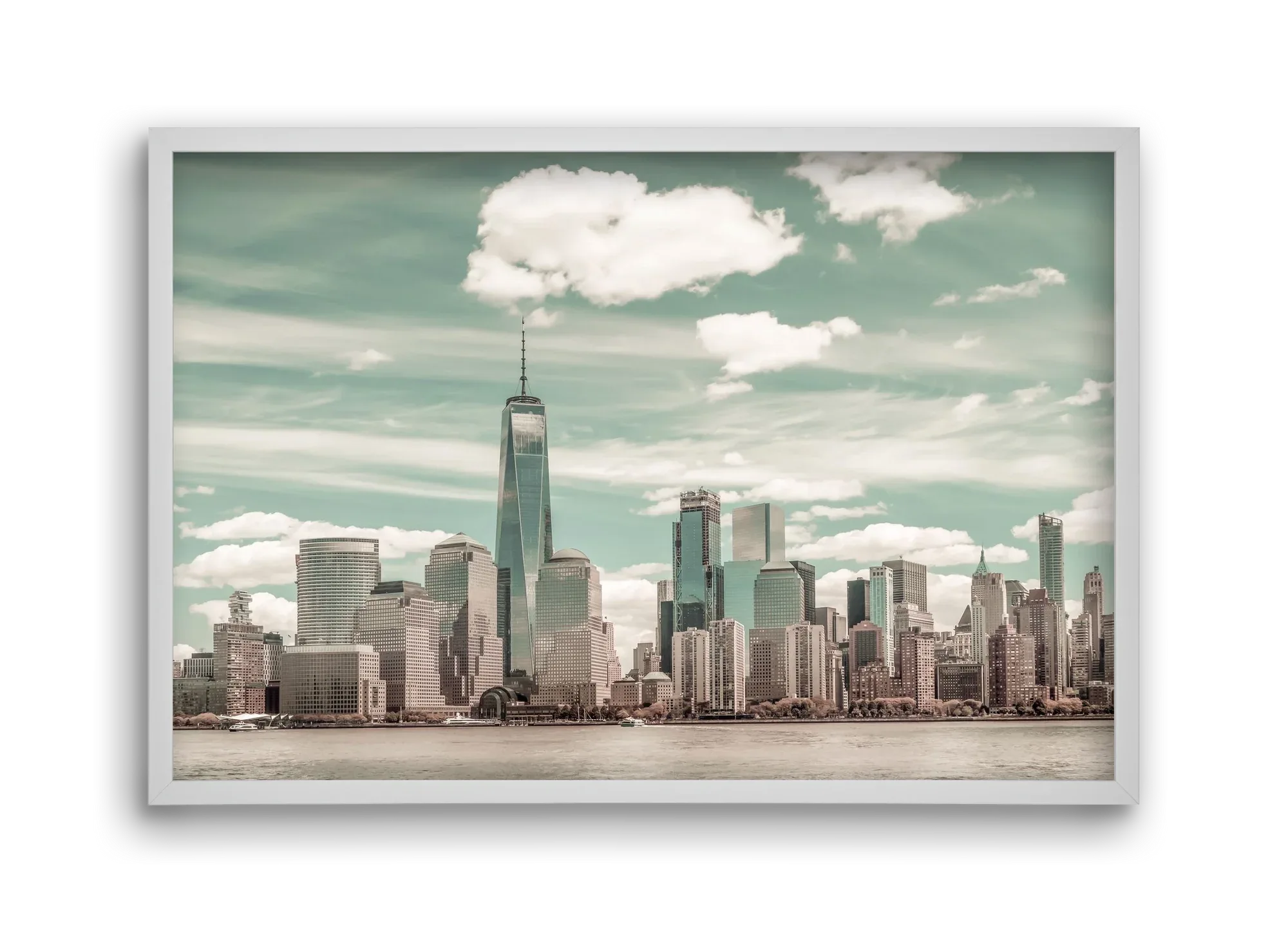 NEW YORK CITY Manhattan Skyline & Hudson River | urban vintage s - artbridge
