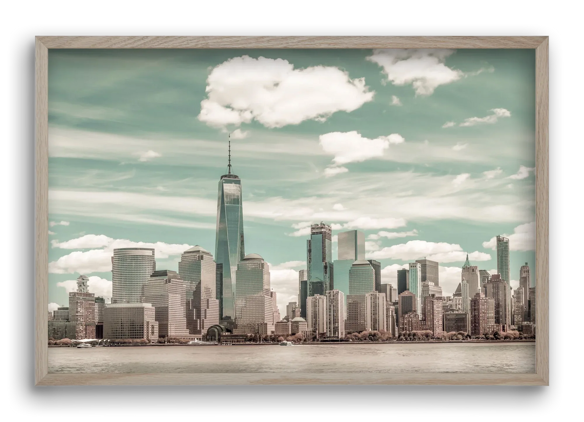 NEW YORK CITY Manhattan Skyline & Hudson River | urban vintage s - artbridge
