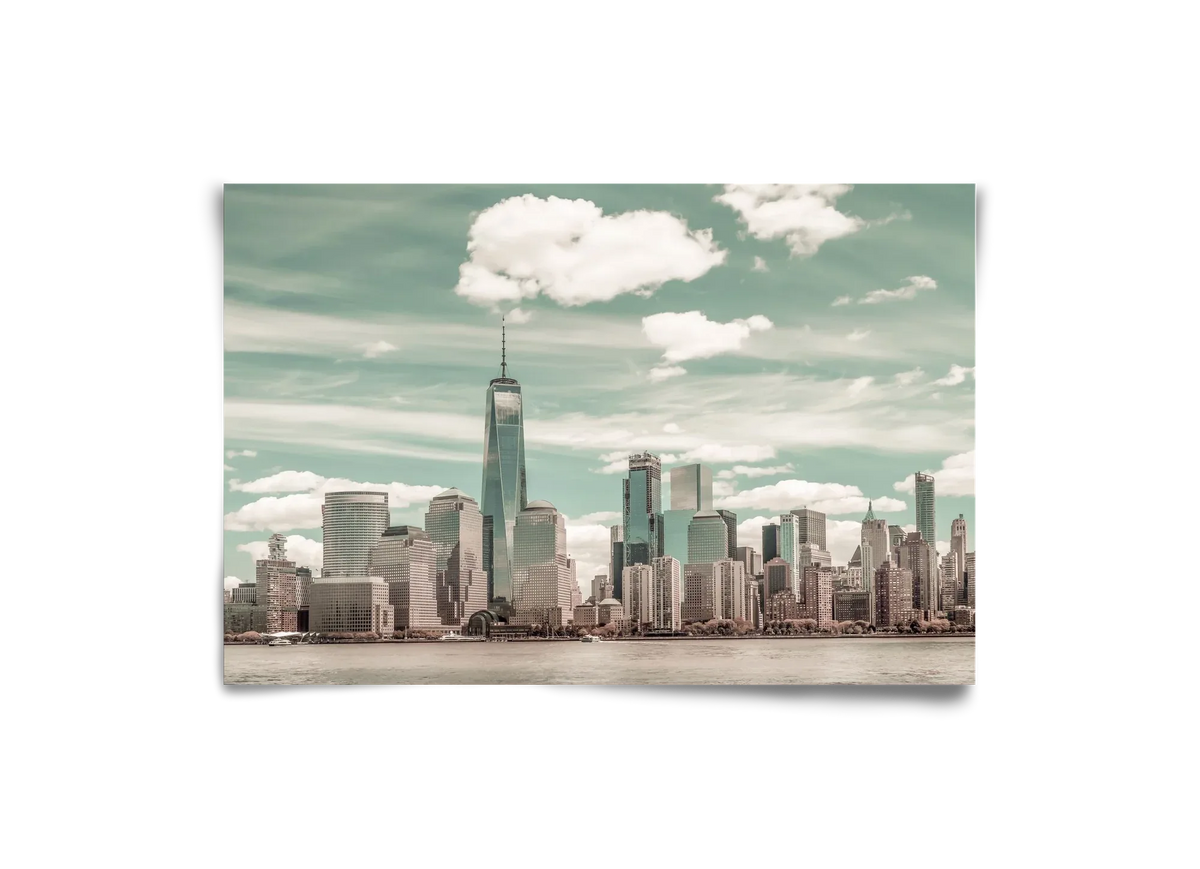 NEW YORK CITY Manhattan Skyline & Hudson River | urban vintage s - artbridge