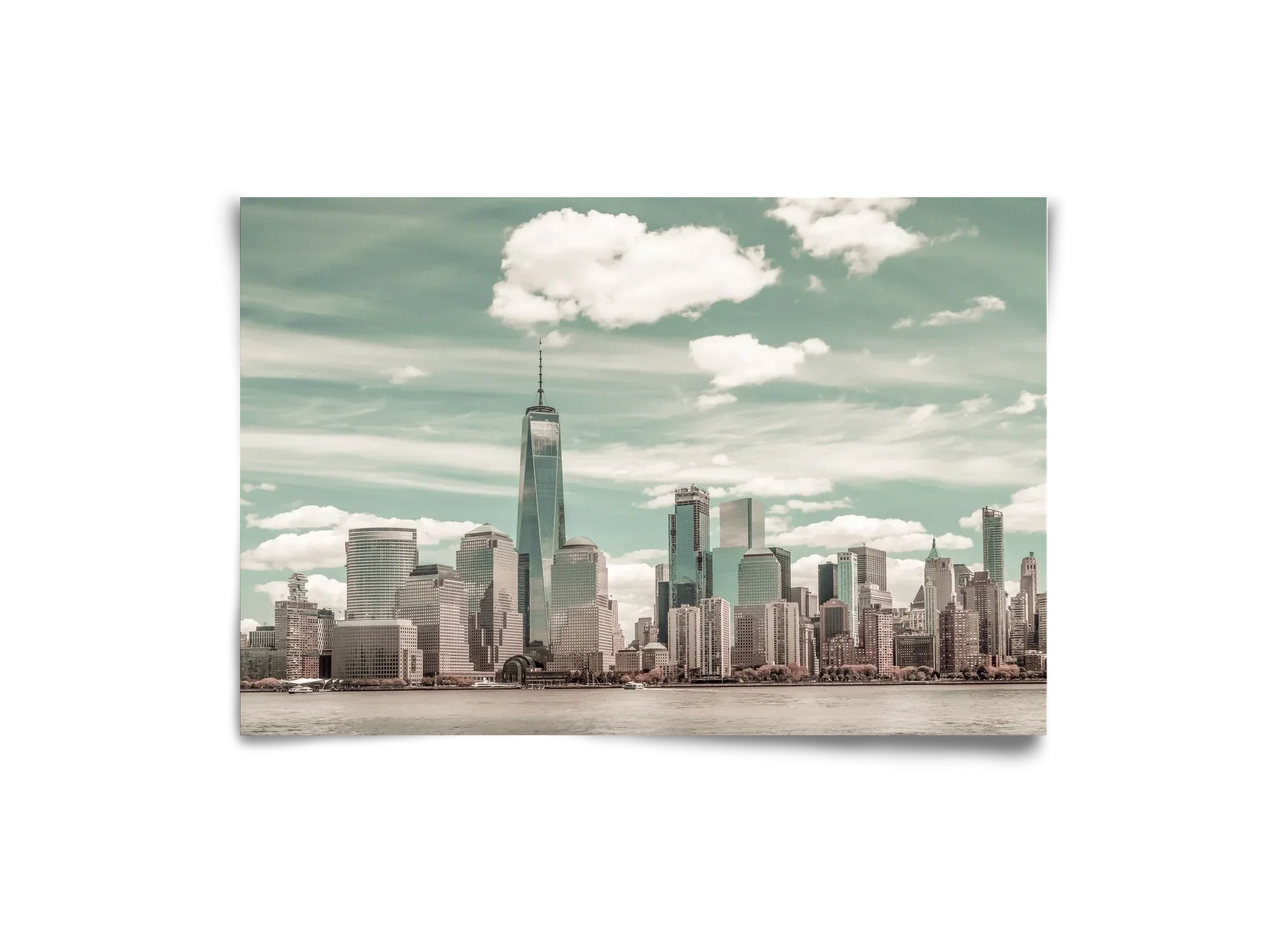 NEW YORK CITY Manhattan Skyline & Hudson River | urban vintage s - artbridge