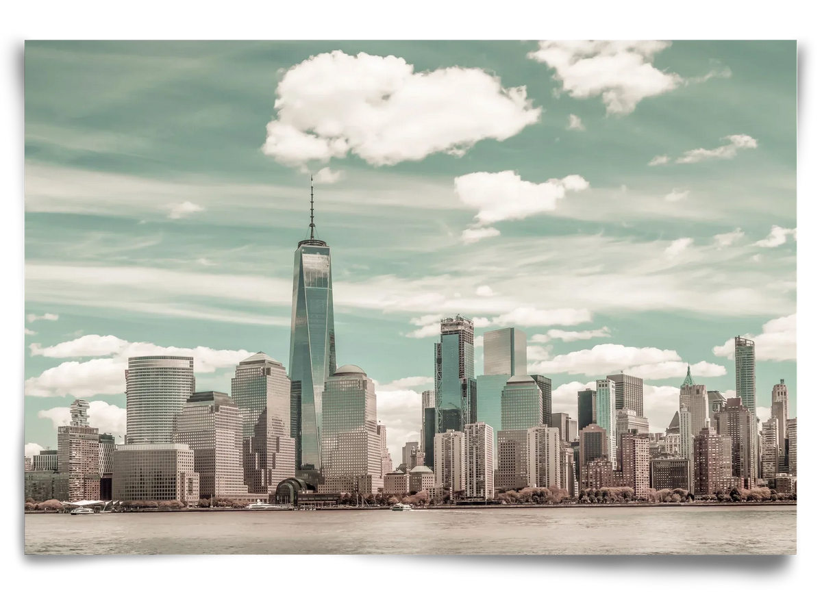 NEW YORK CITY Manhattan Skyline & Hudson River | urban vintage s - artbridge
