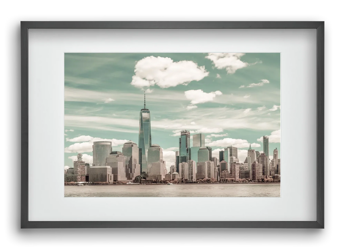 NEW YORK CITY Manhattan Skyline & Hudson River | urban vintage s - artbridge
