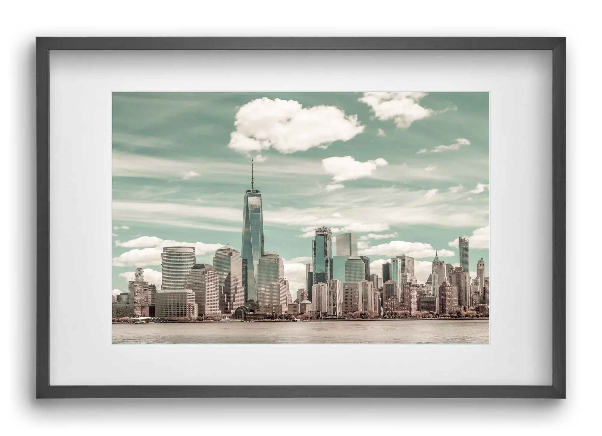 NEW YORK CITY Manhattan Skyline & Hudson River | urban vintage s - artbridge