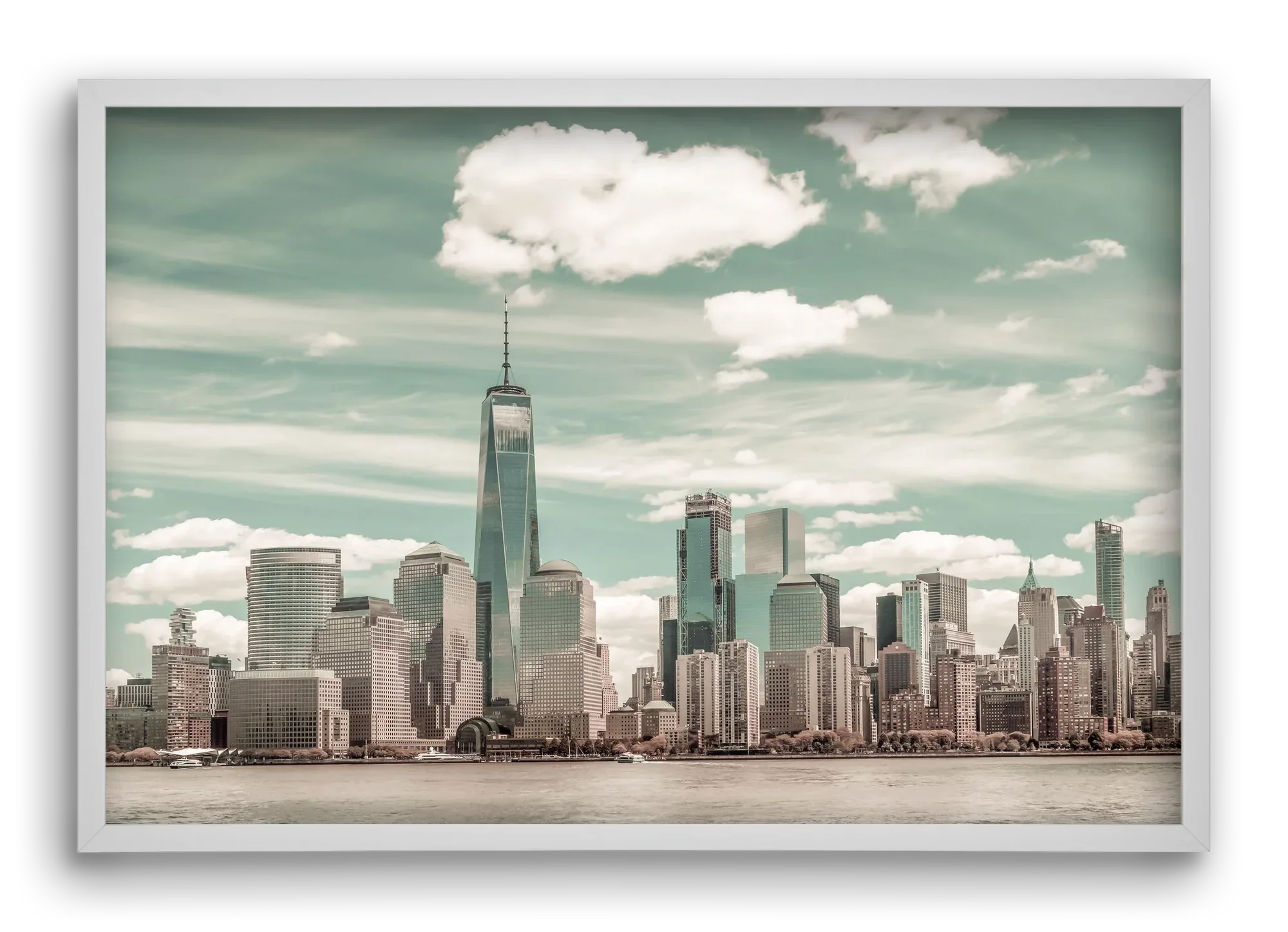 NEW YORK CITY Manhattan Skyline & Hudson River | urban vintage s - artbridge