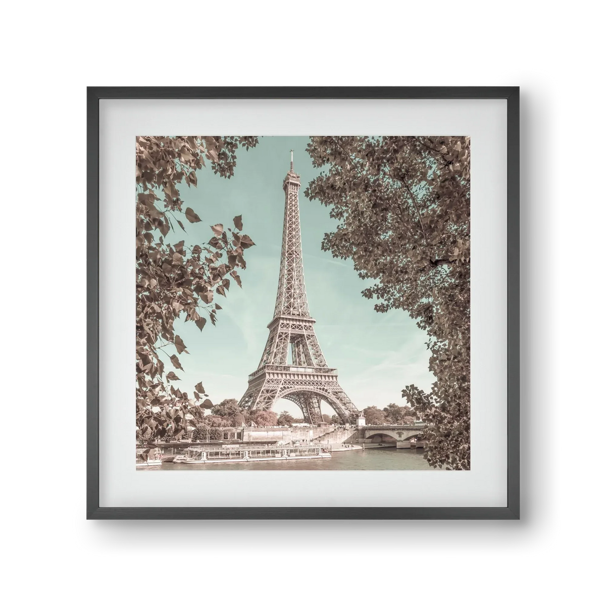 PARIS Eiffel Tower & River Seine | urban vintage style - artbridge