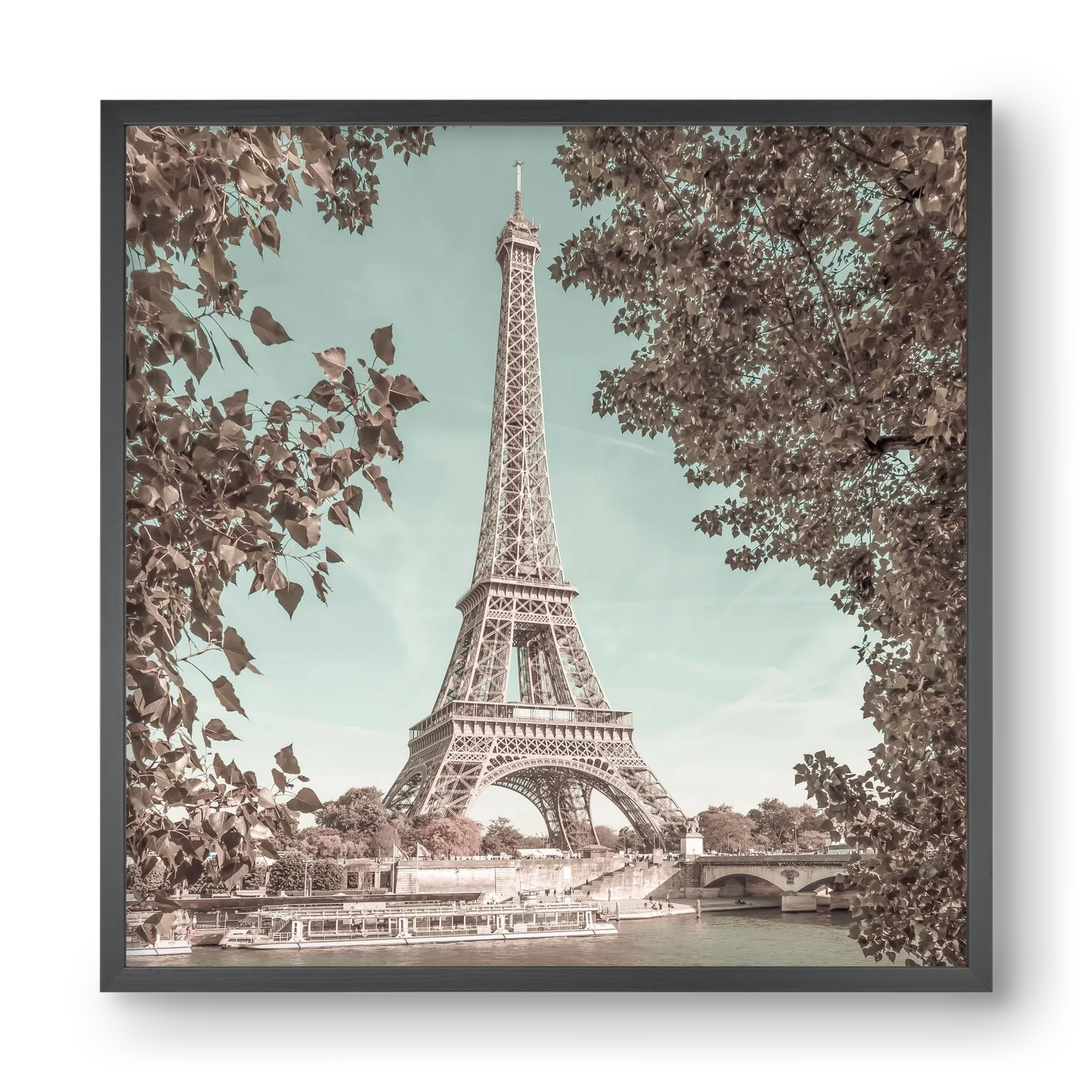 PARIS Eiffel Tower & River Seine | urban vintage style - artbridge