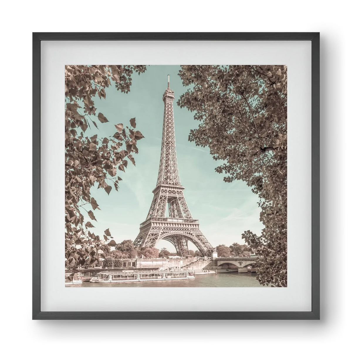 PARIS Eiffel Tower & River Seine | urban vintage style - artbridge