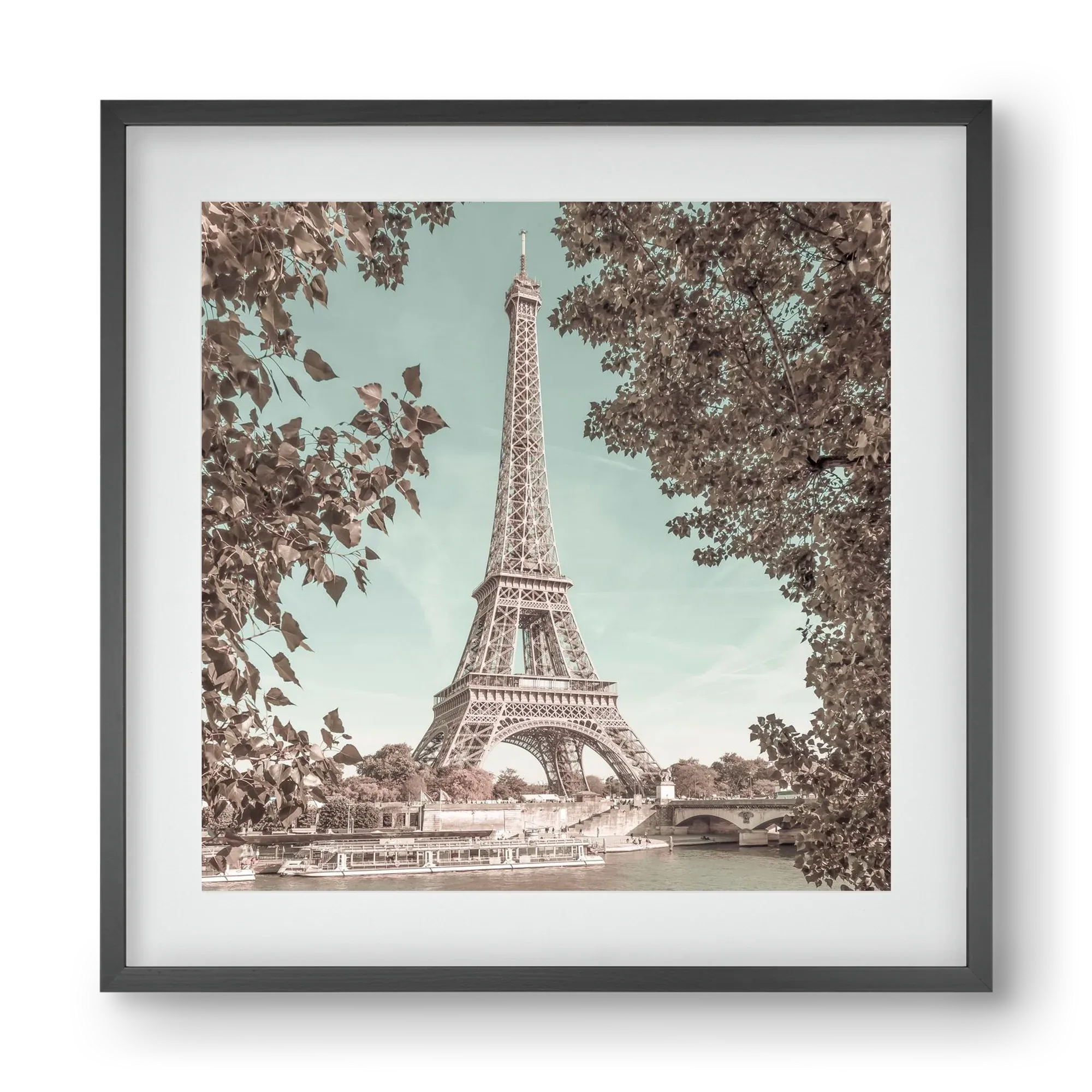 PARIS Eiffel Tower & River Seine | urban vintage style - artbridge