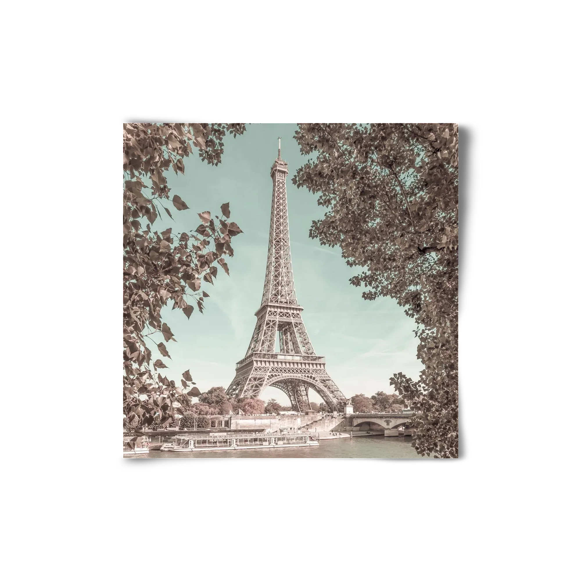 PARIS Eiffel Tower & River Seine | urban vintage style - artbridge