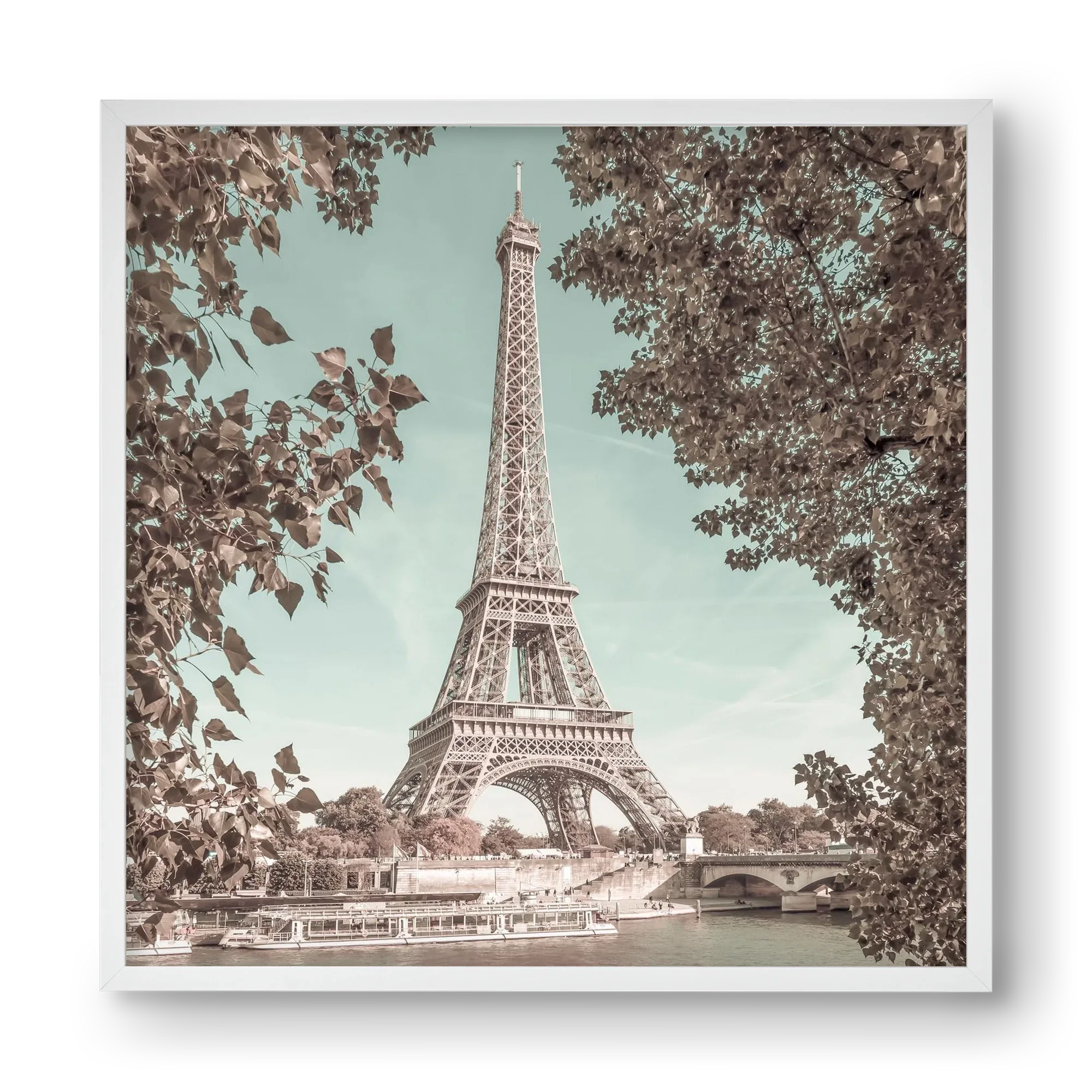 PARIS Eiffel Tower & River Seine | urban vintage style - artbridge