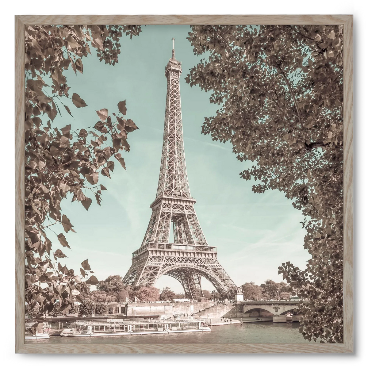 PARIS Eiffel Tower & River Seine | urban vintage style - artbridge