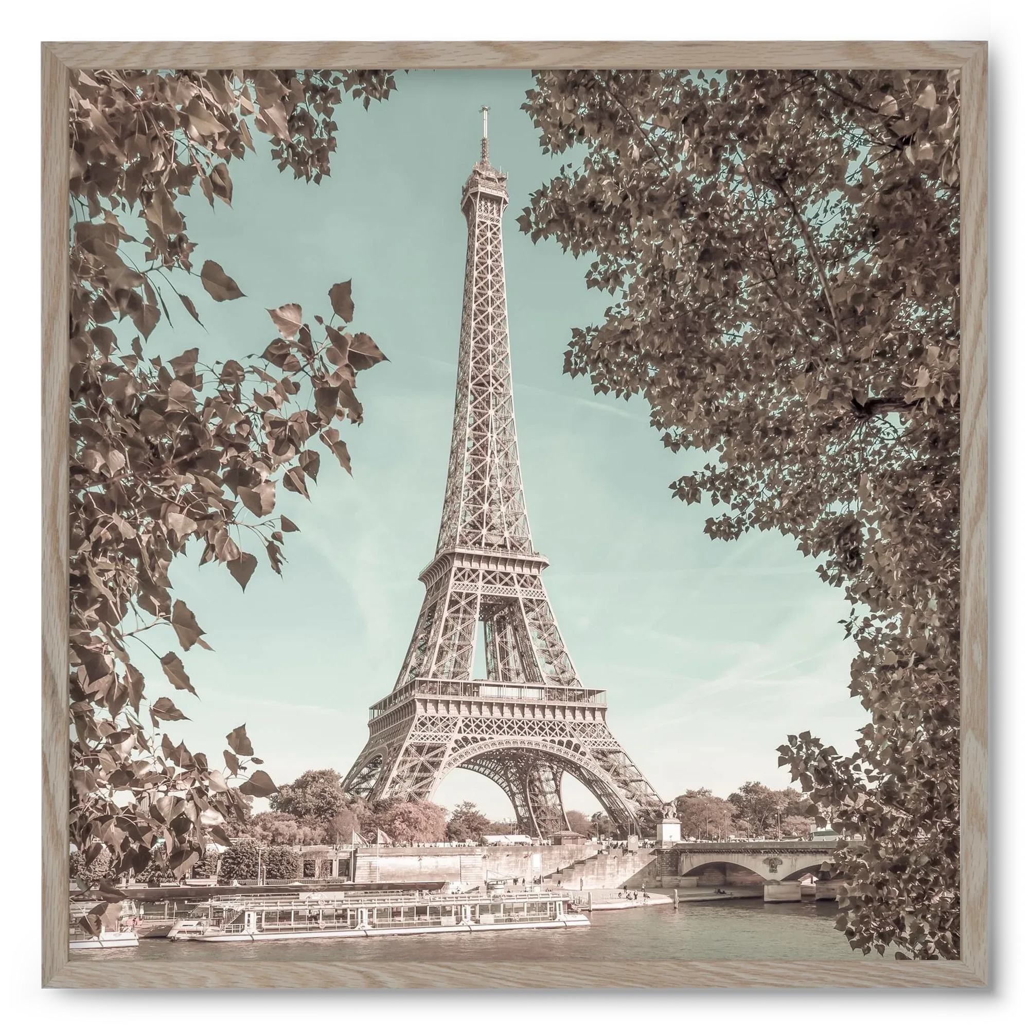 PARIS Eiffel Tower & River Seine | urban vintage style - artbridge