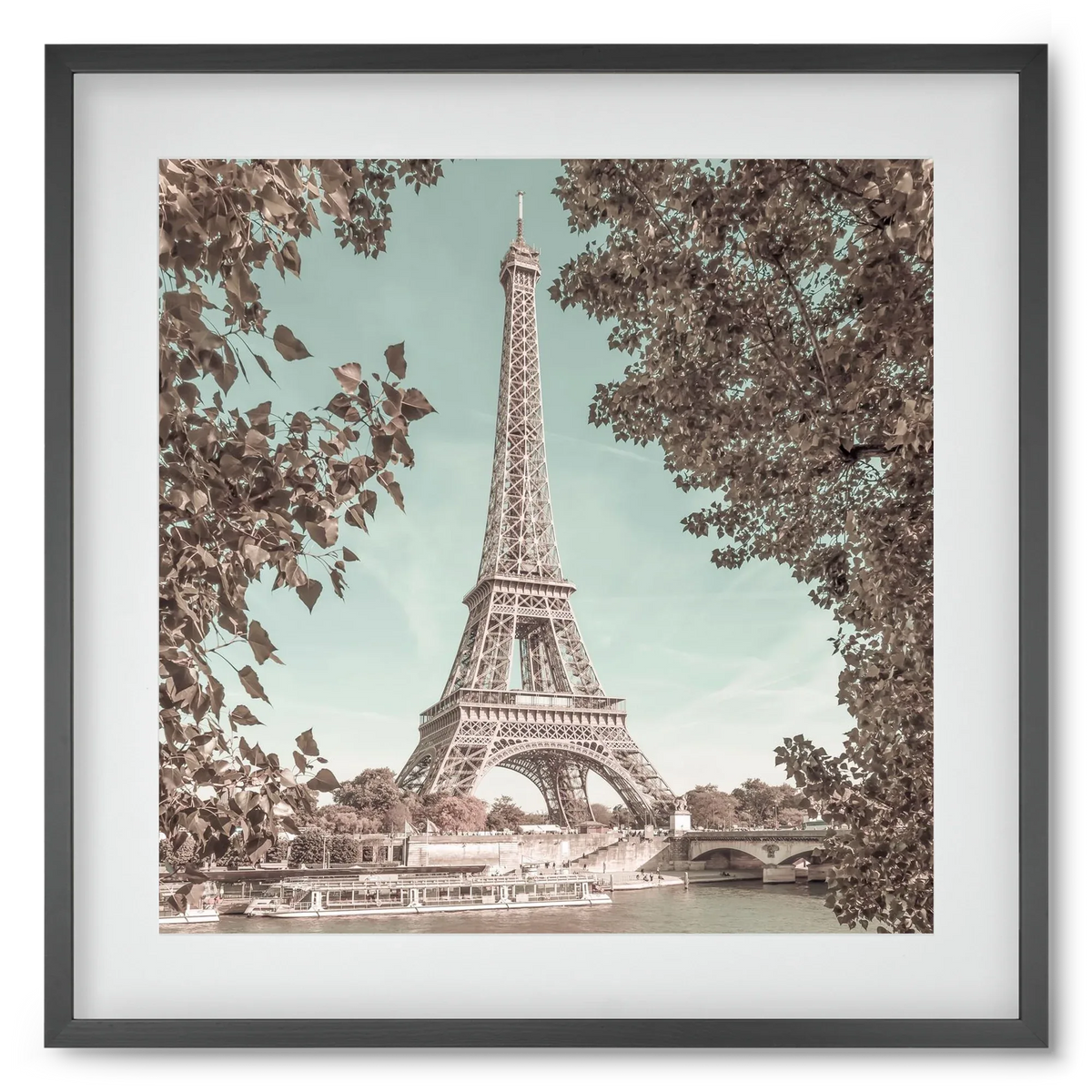 PARIS Eiffel Tower & River Seine | urban vintage style - artbridge