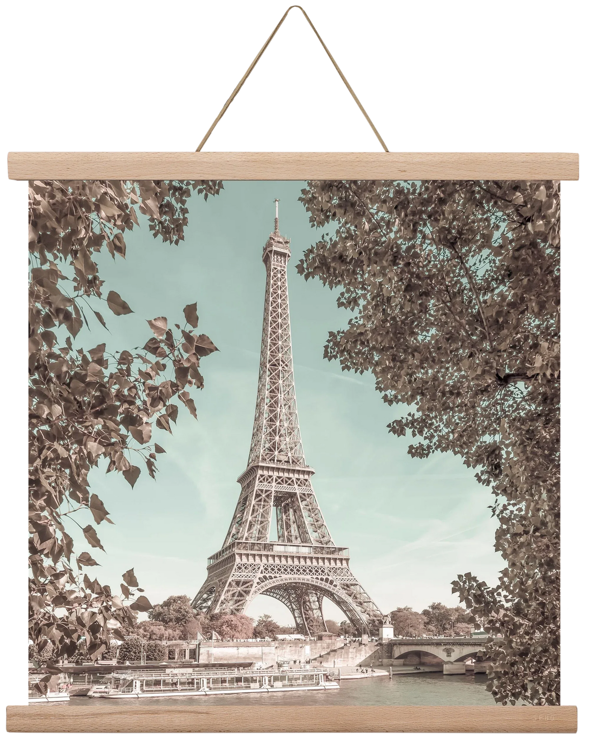 PARIS Eiffel Tower & River Seine | urban vintage style - artbridge