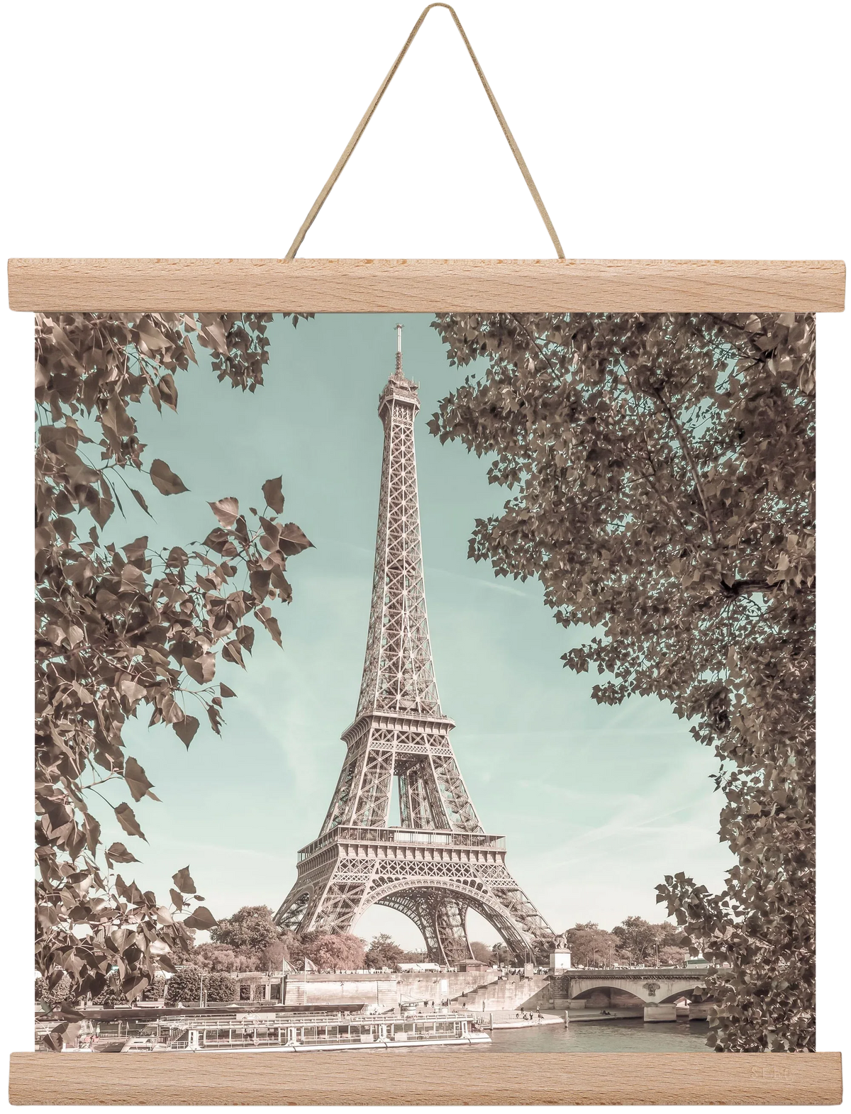 PARIS Eiffel Tower & River Seine | urban vintage style - artbridge