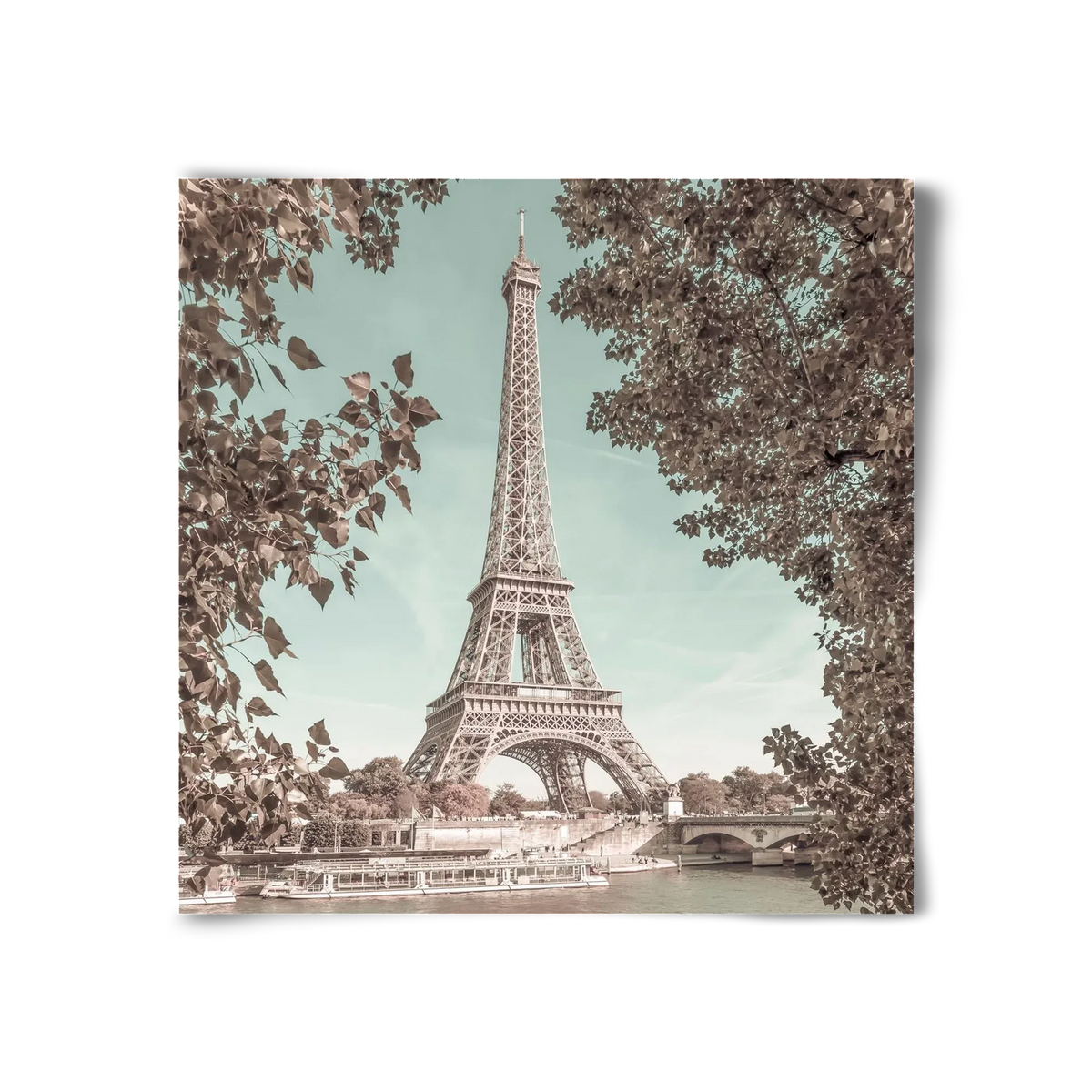 PARIS Eiffel Tower & River Seine | urban vintage style - artbridge