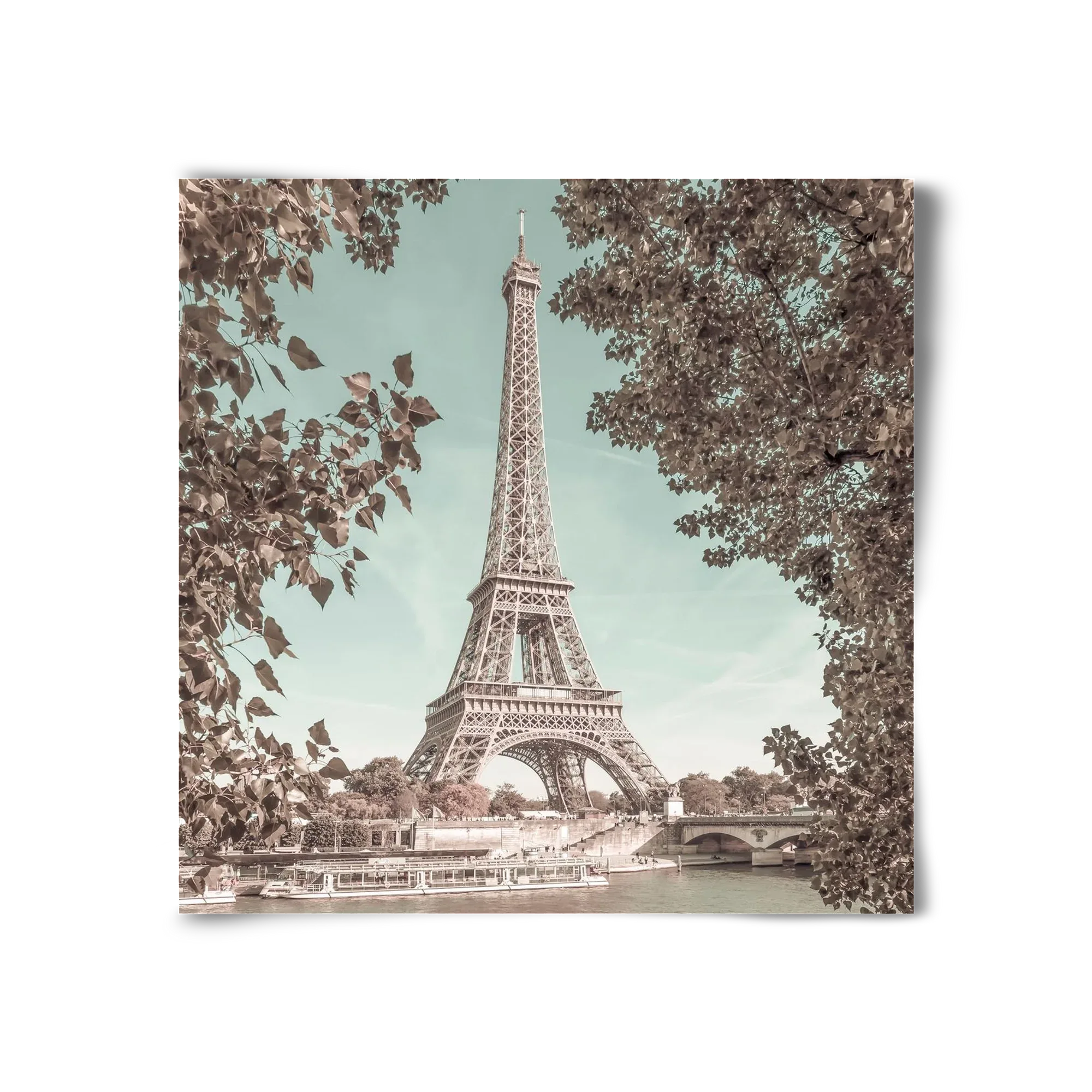 PARIS Eiffel Tower & River Seine | urban vintage style - artbridge