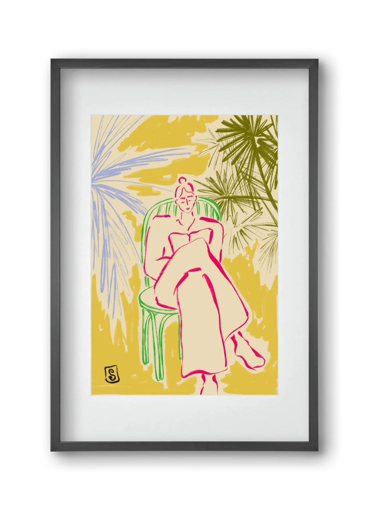 READING AMONG PALM TREES - artbridge