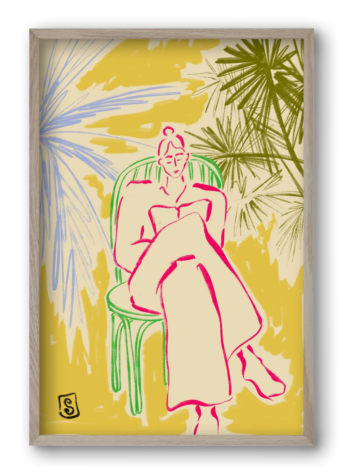 READING AMONG PALM TREES - artbridge