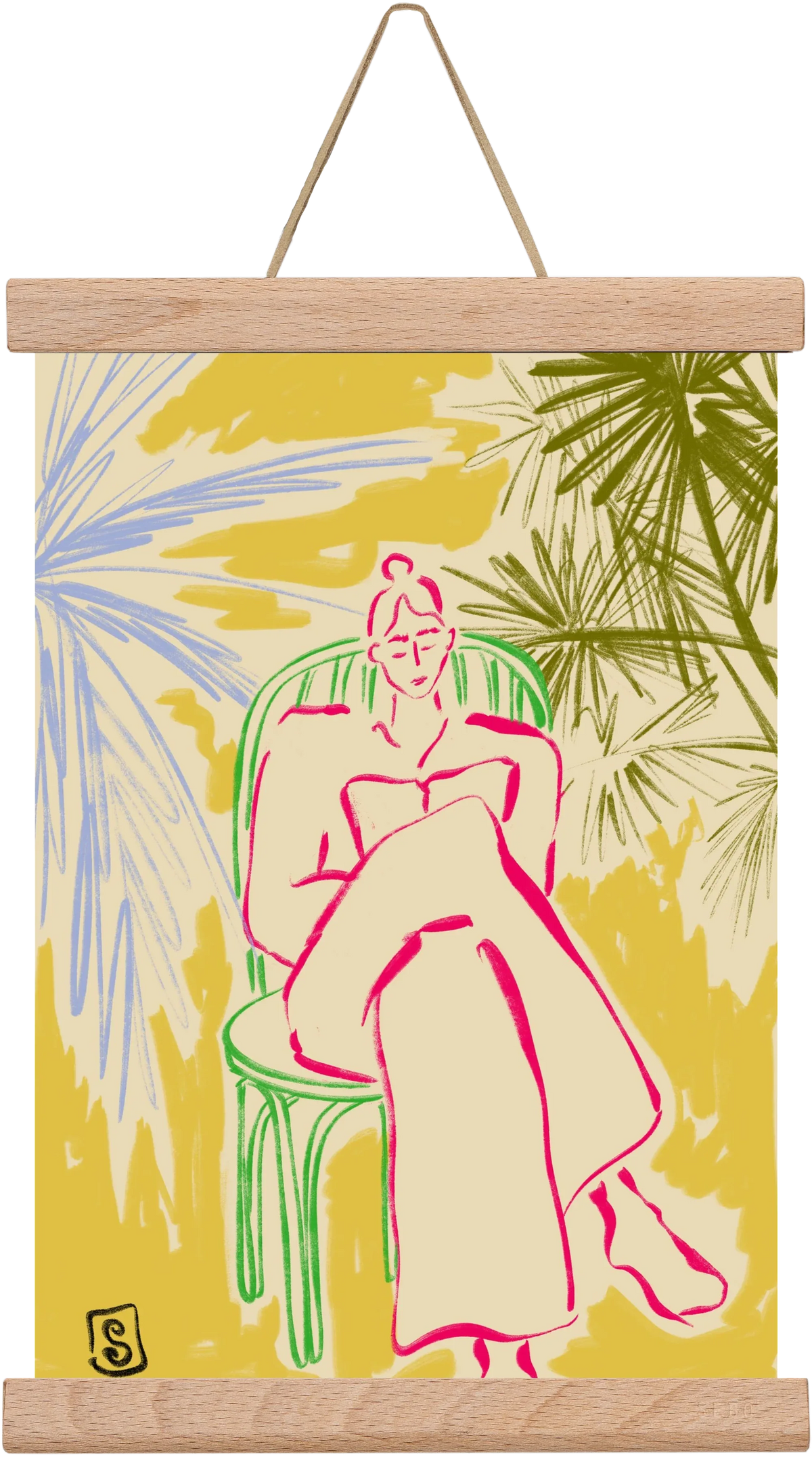 READING AMONG PALM TREES - artbridge