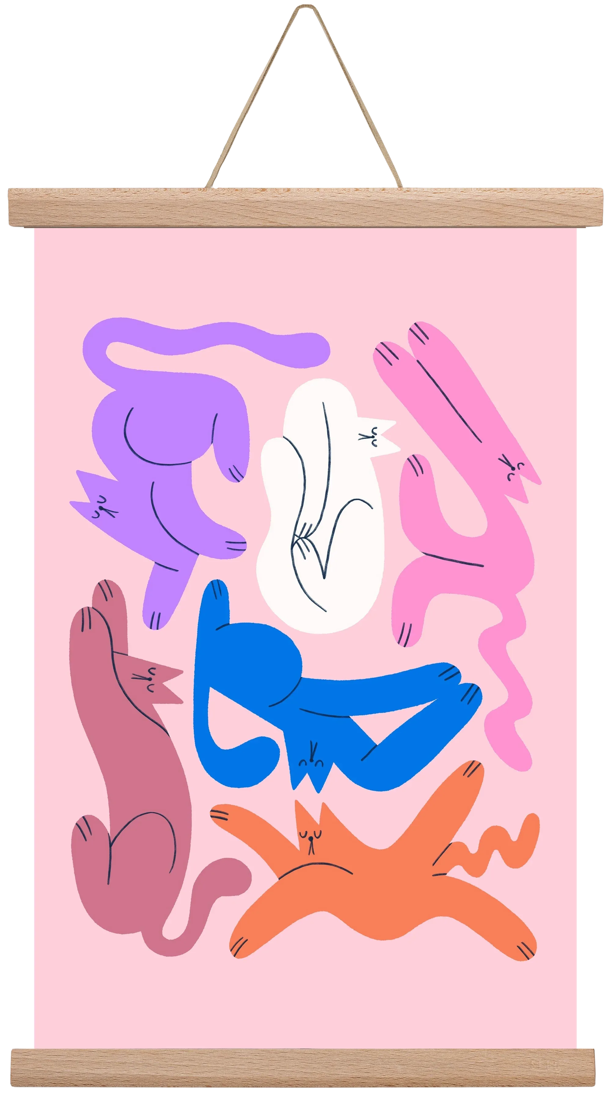 Funky Cats - Pink - artbridge