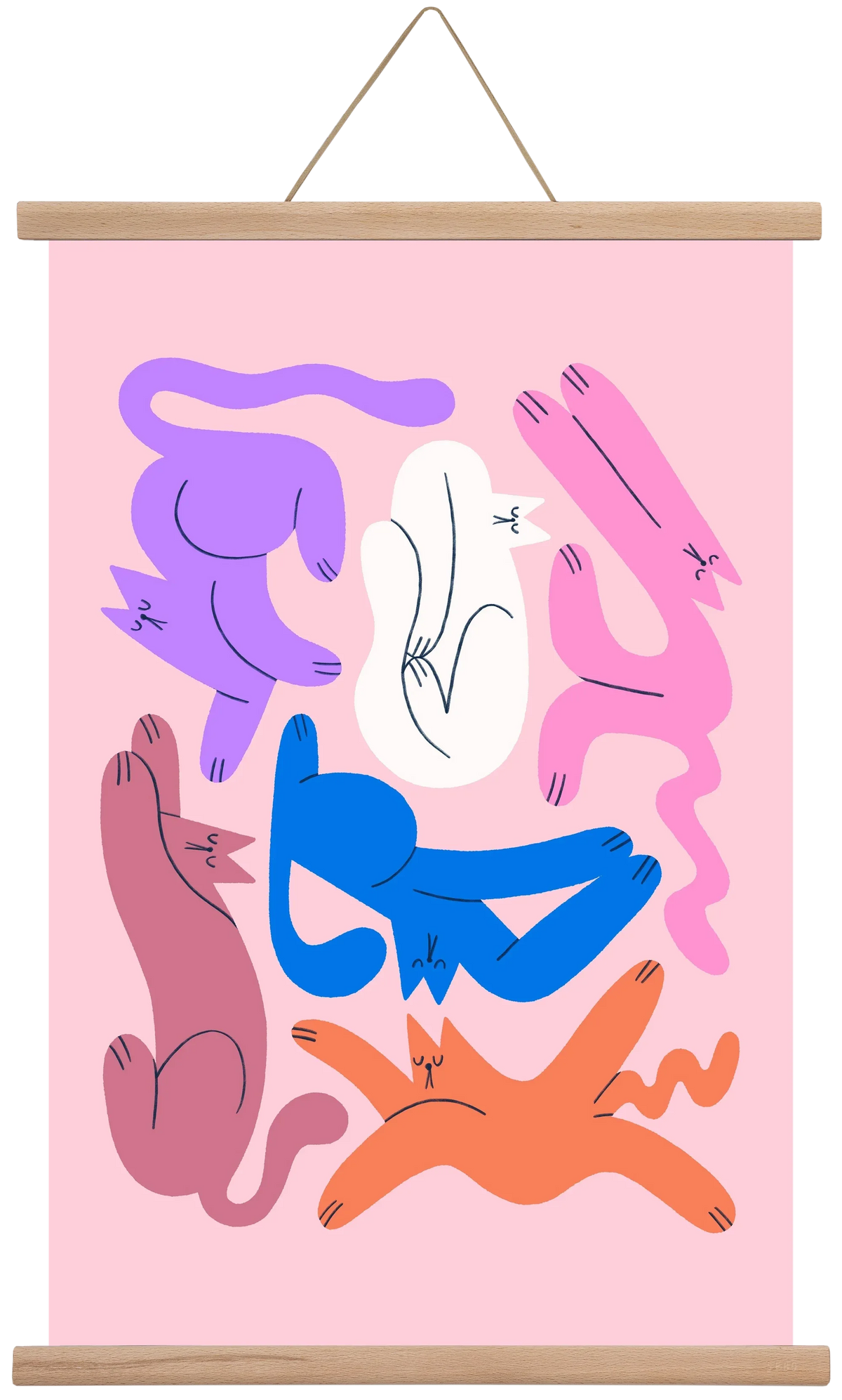 Funky Cats - Pink - artbridge