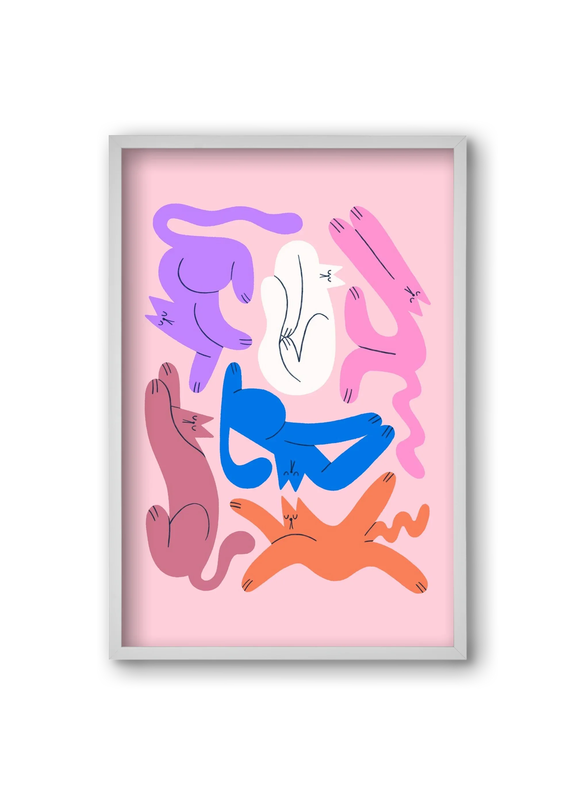 Funky Cats - Pink - artbridge