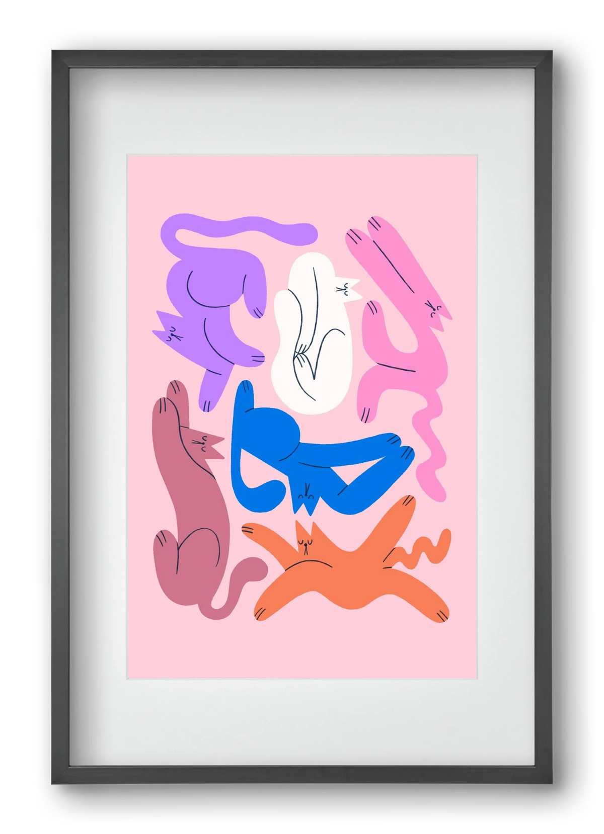 Funky Cats - Pink - artbridge