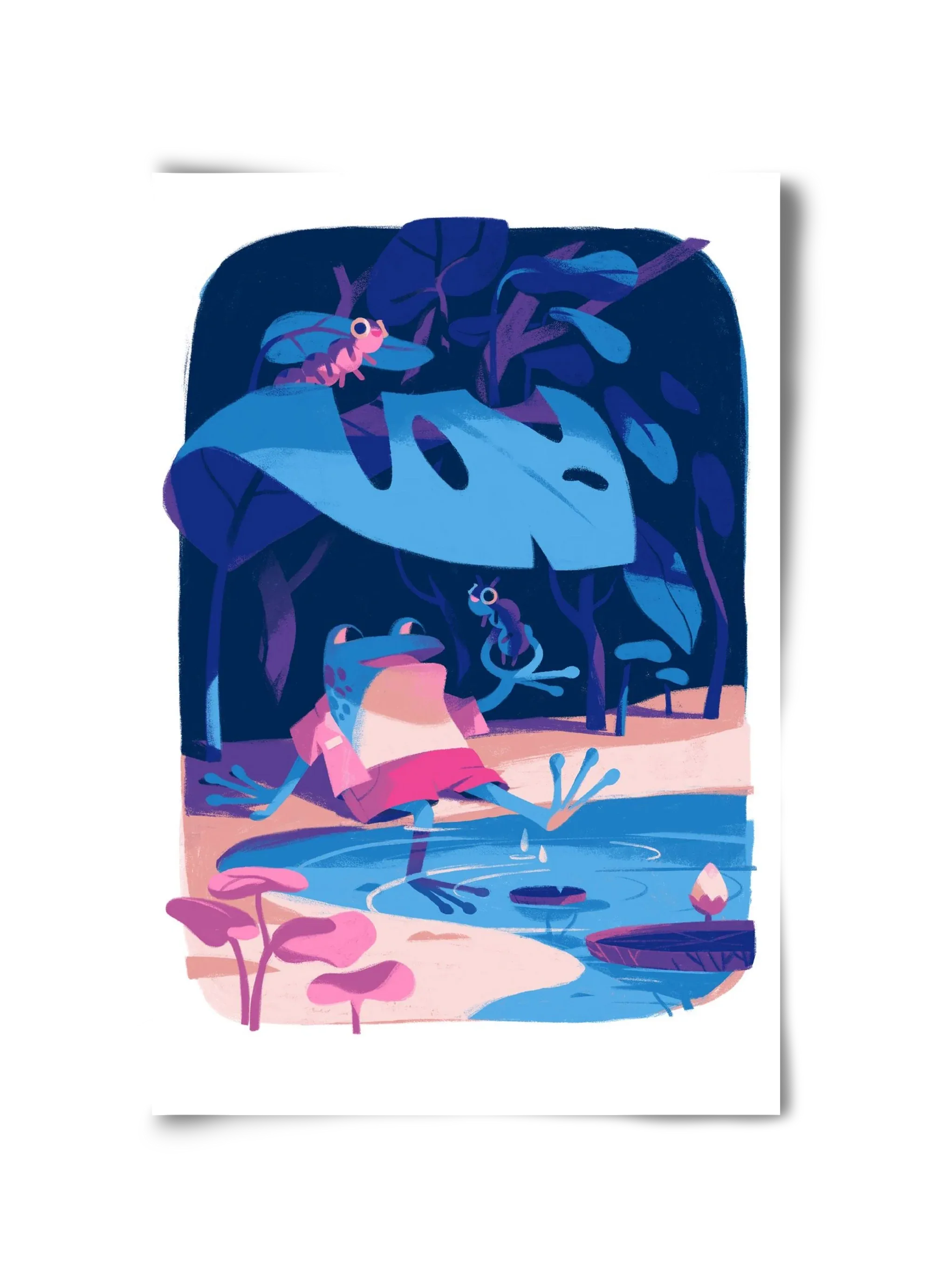 Frog in the puddle - artbridge