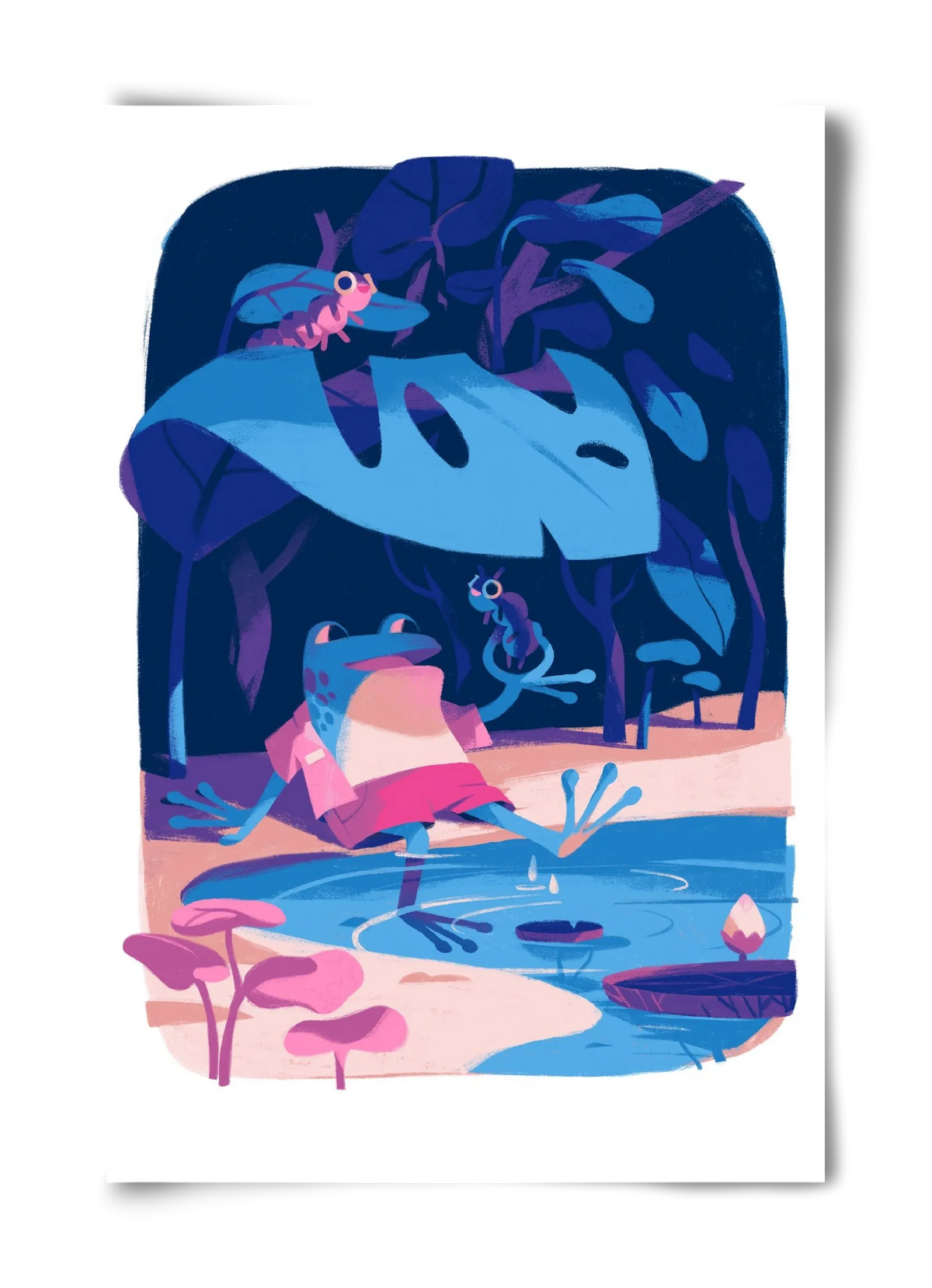 Frog in the puddle - artbridge