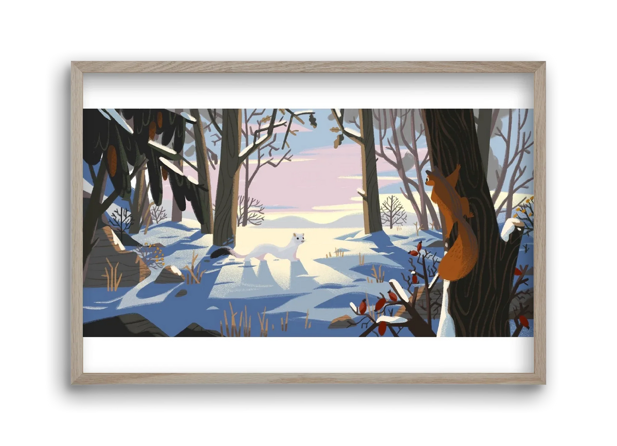 Squirrel and Stoat - artbridge