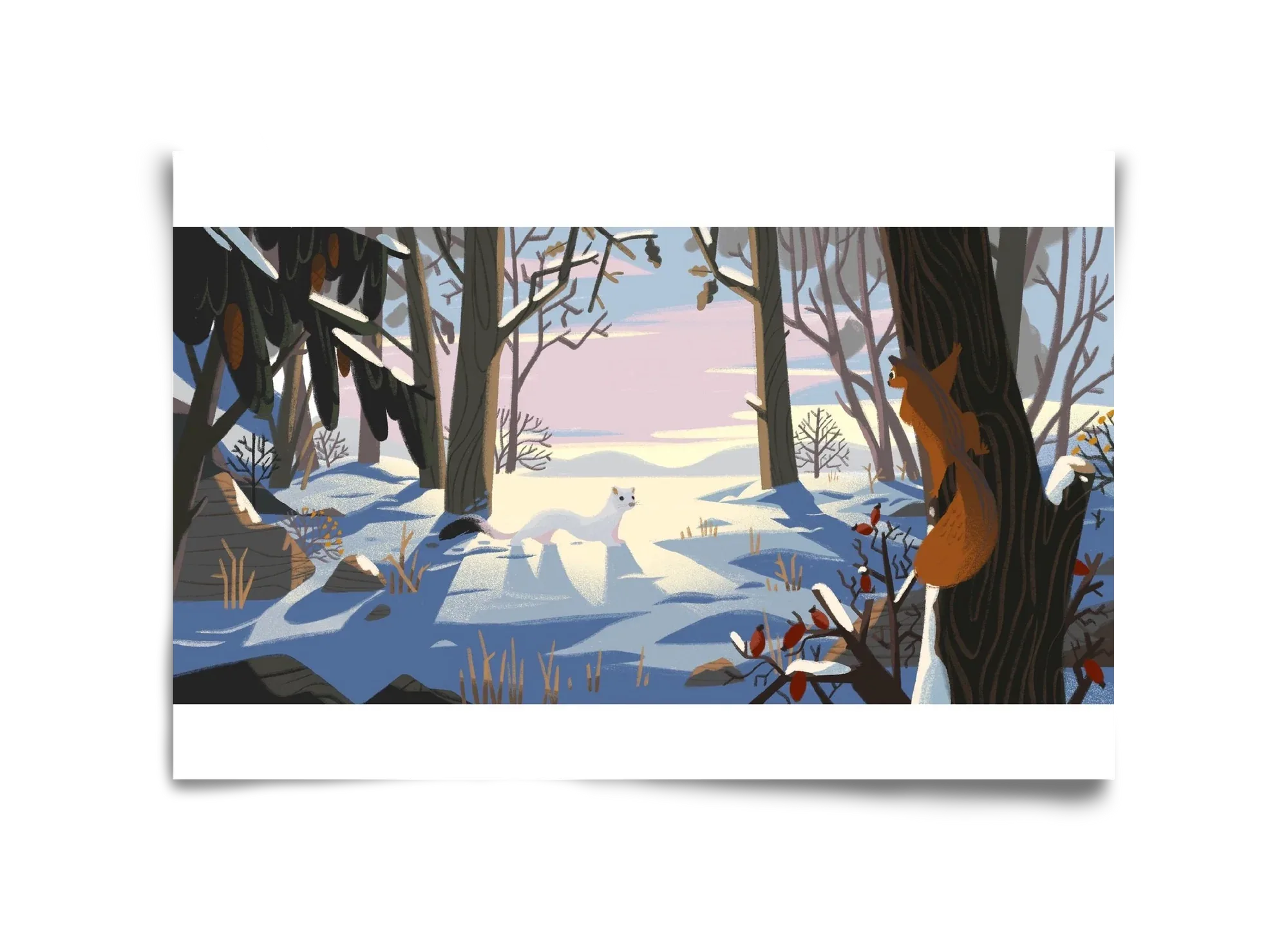 Squirrel and Stoat - artbridge