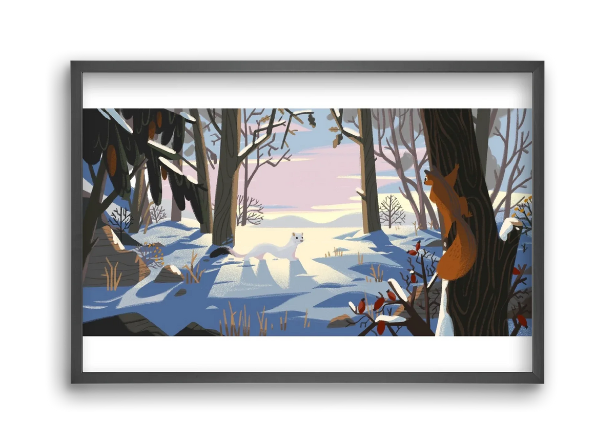 Squirrel and Stoat - artbridge