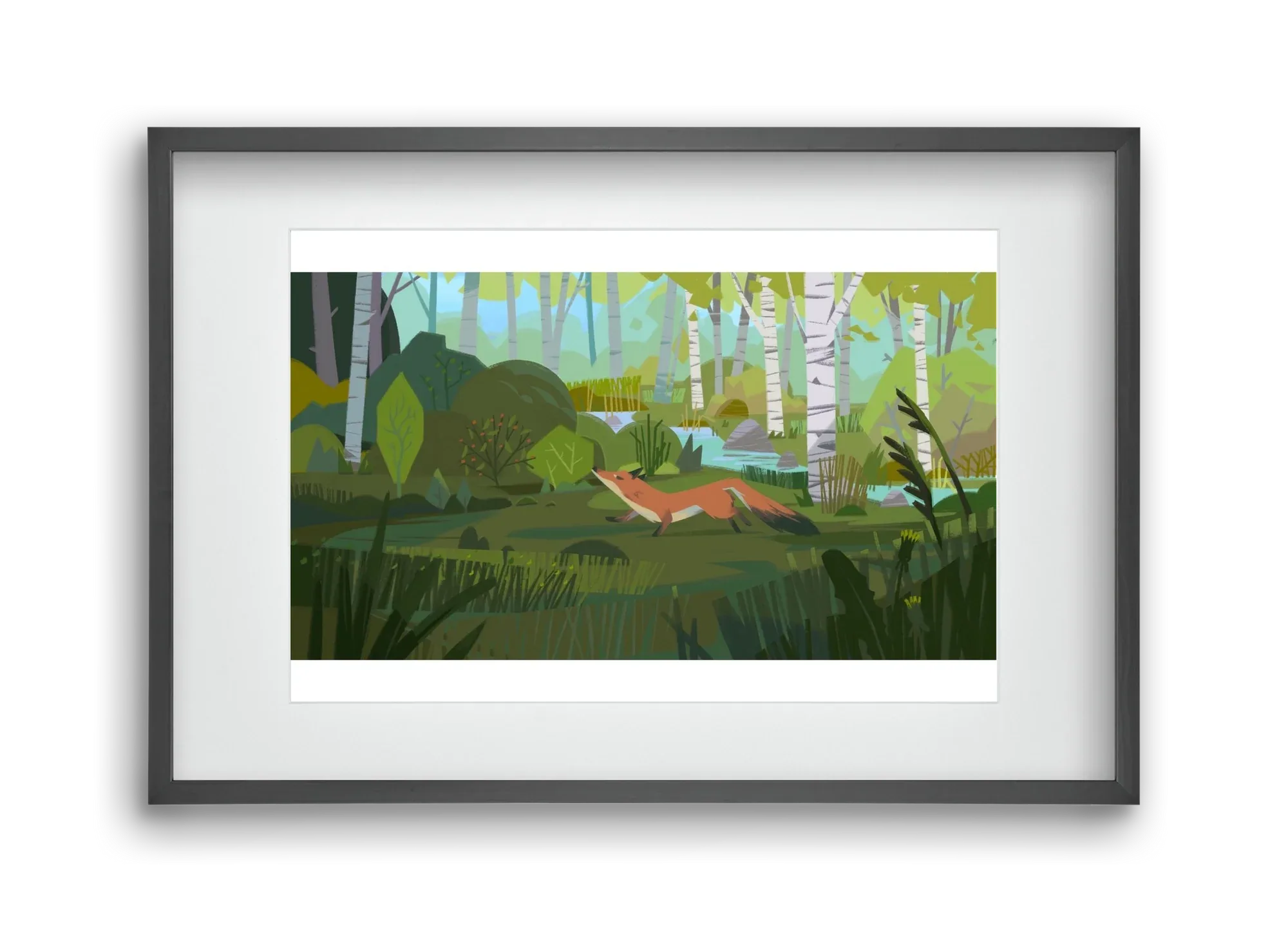 Fox in the forest - artbridge