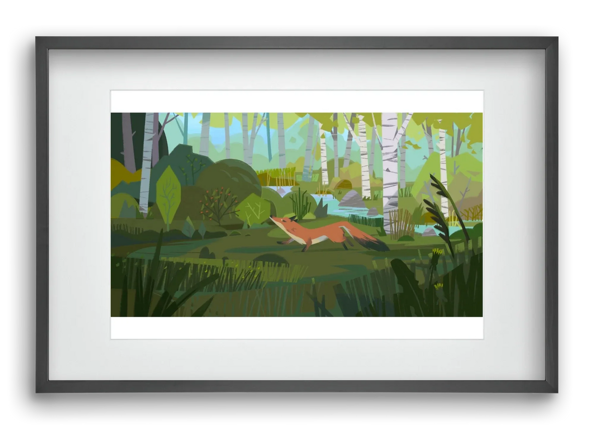 Fox in the forest - artbridge