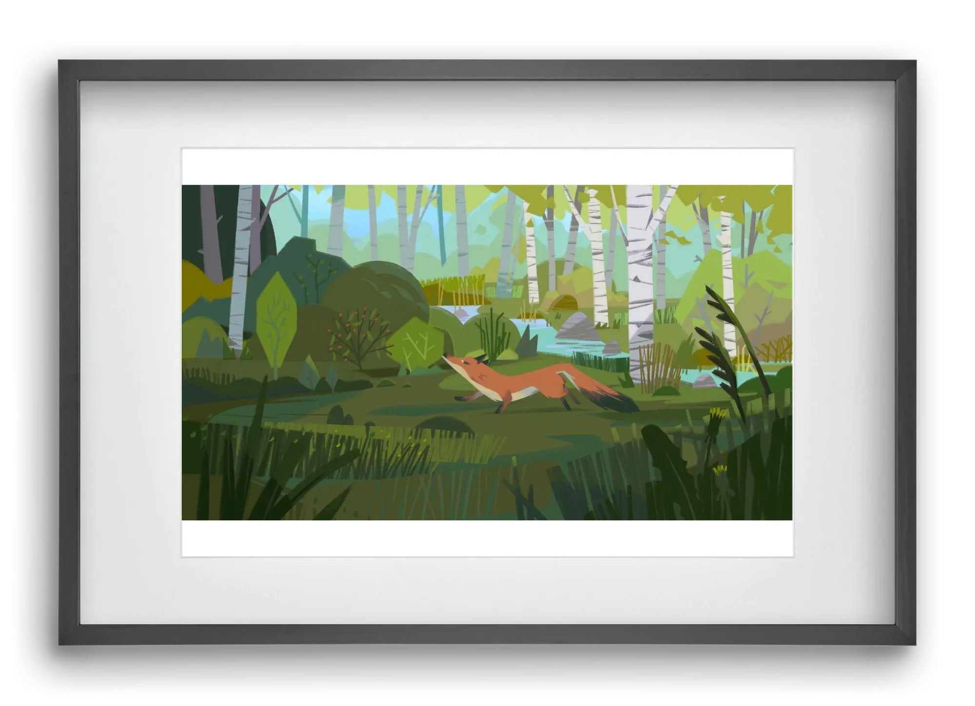Fox in the forest - artbridge