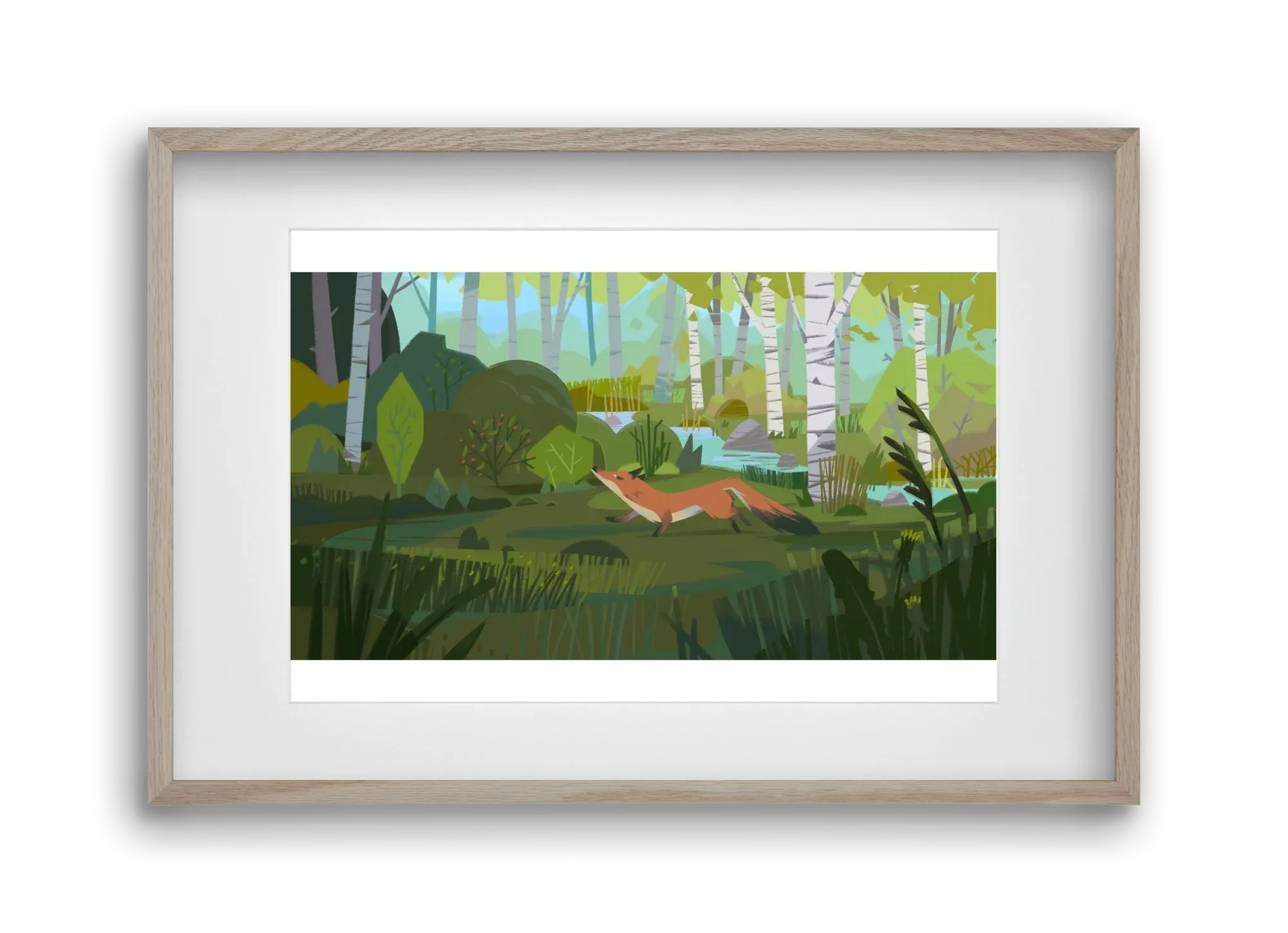 Fox in the forest - artbridge