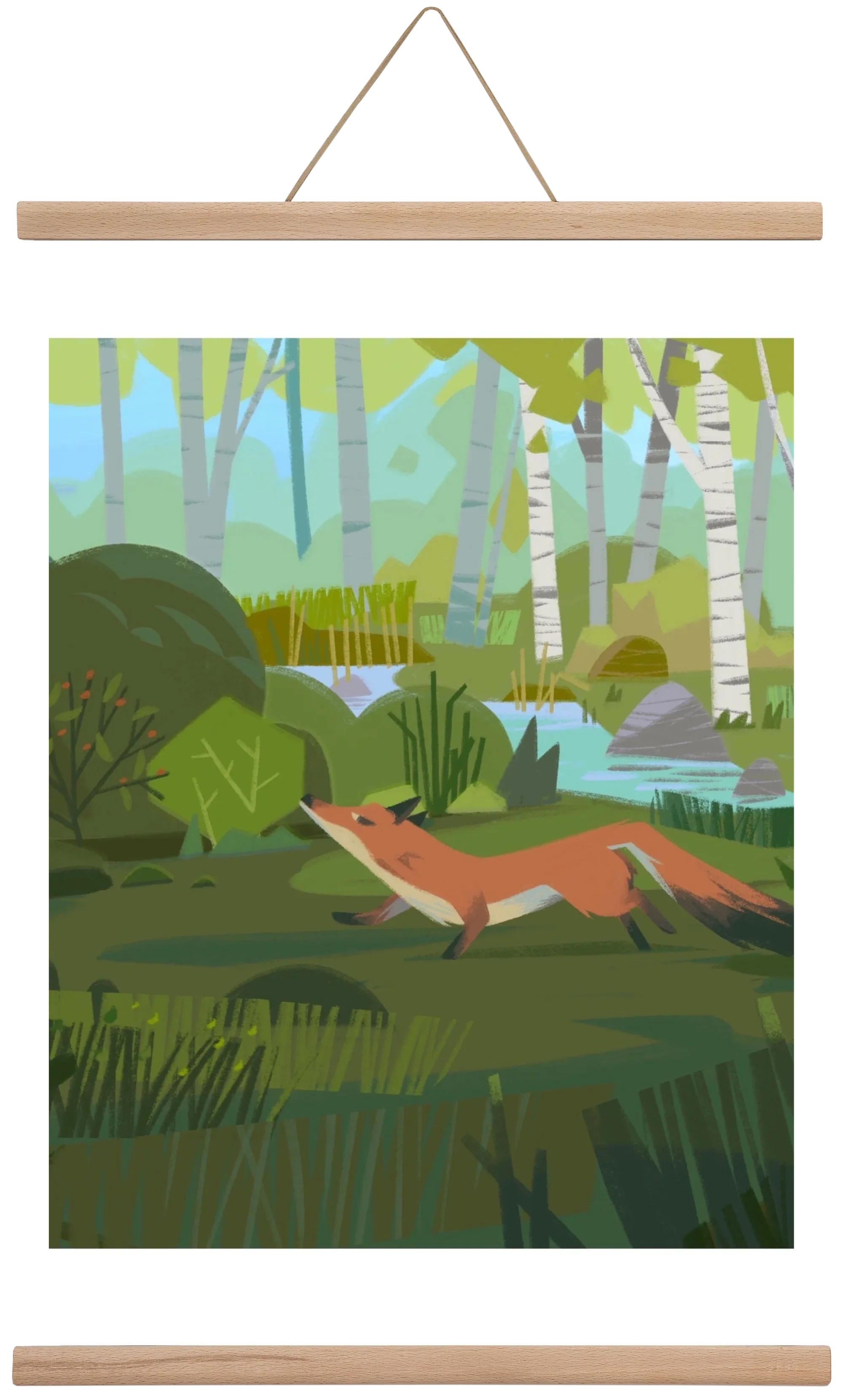 Fox in the forest - artbridge